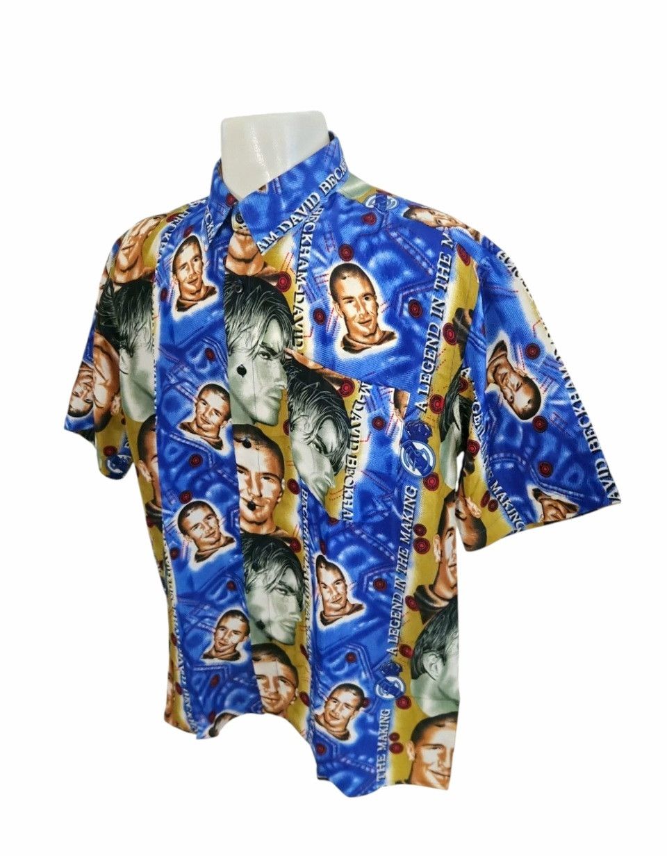 Vintage Vintage David Beckham Real Madrid HEADS ALL OVER PRINT AOP Size US XL / EU 56 / 4 - 3 Thumbnail