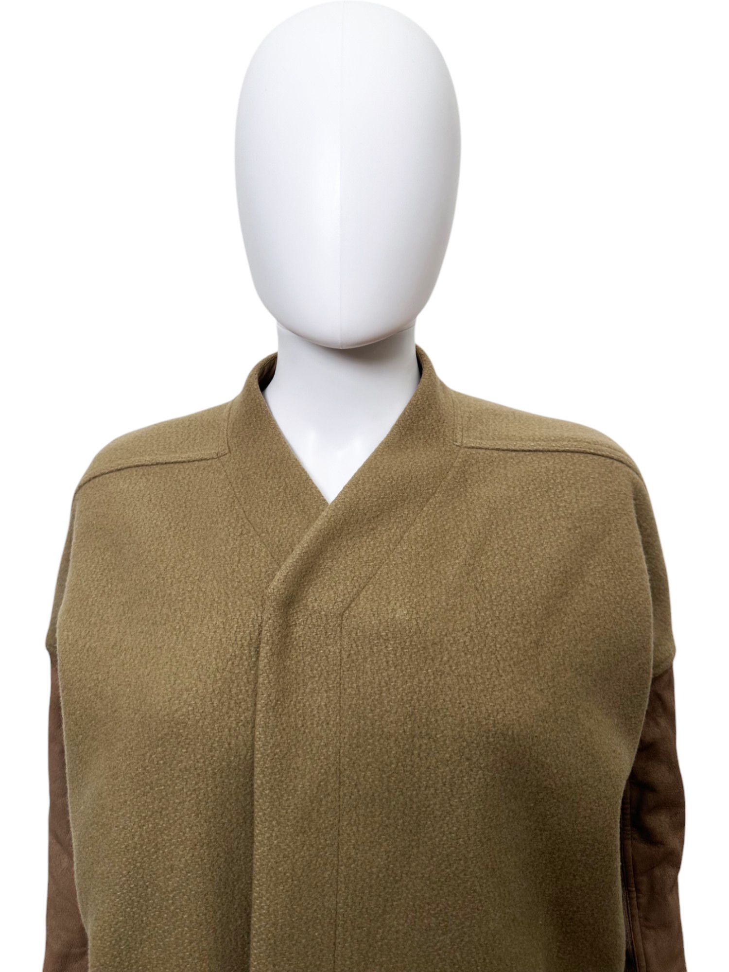 Rick Owens S/S 2015 "FAUN" Brown Wool and Suede Coat Size M / US 6-8 / IT 42-44 - 5 Thumbnail