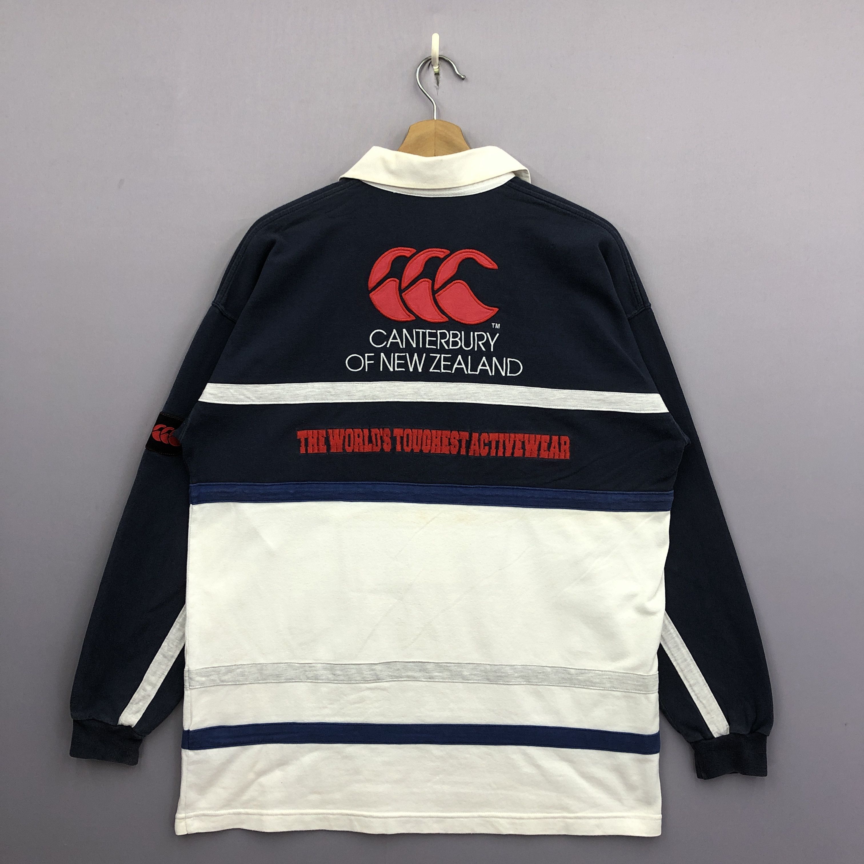 Canterbury of New Zealand × Vintage Vintage Canterbury Steinlager Sweater Rugby Sweatshirt Size US L / EU 52-54 / 3 - 4 Thumbnail