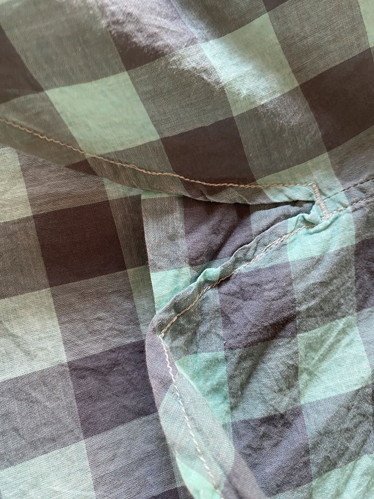 mercibeaucoup mercibeaucoup, jevous enprie Mint Checkered Button-Up Shirt Size XS / US 0-2 / IT 36-38 - 11 Thumbnail