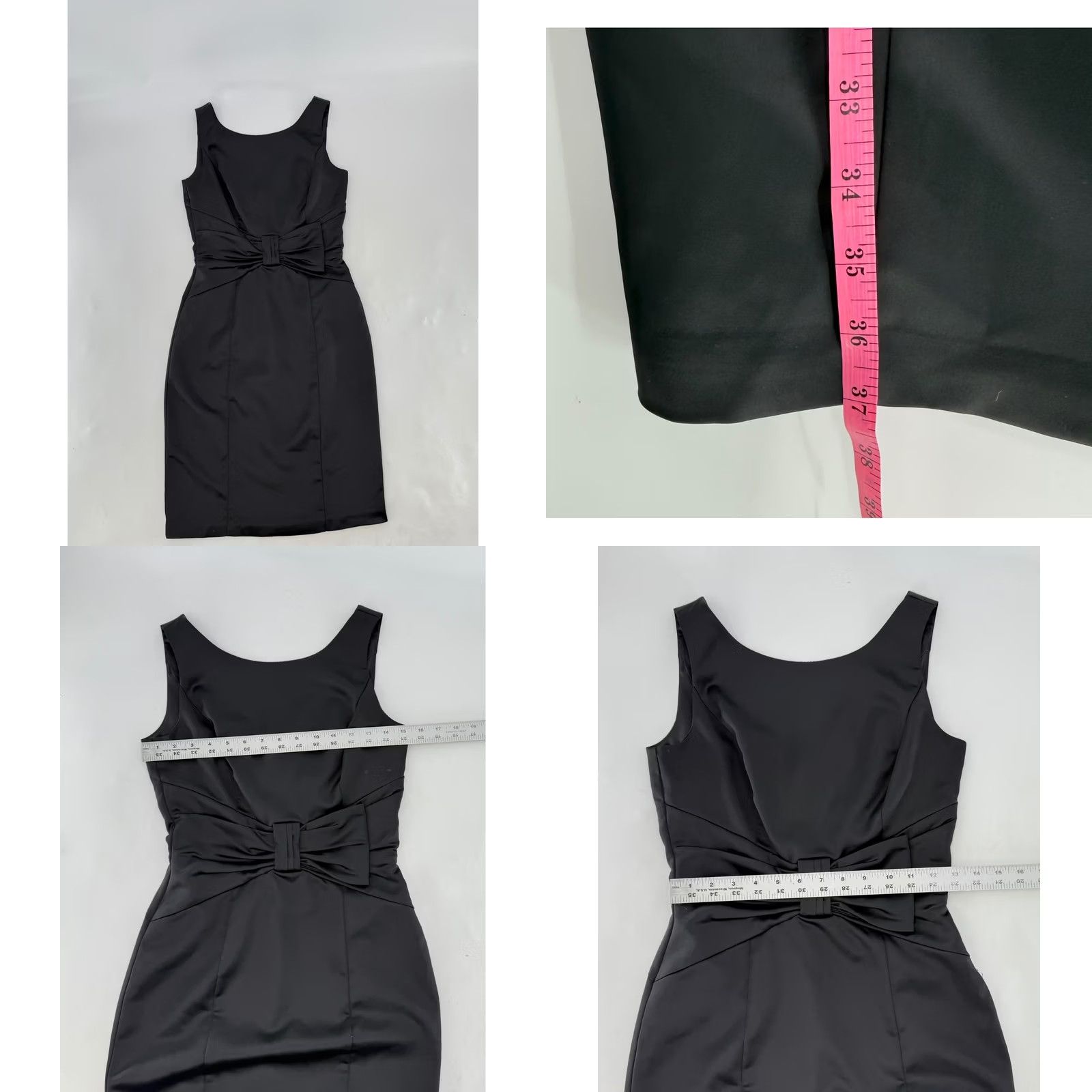 White House Black Market VINTAGE? No. White House Black Market Black Sleeveless Sheath Dress Bow Detail Size 0 Size XS / US 0-2 / IT 36-38 - 8 Thumbnail