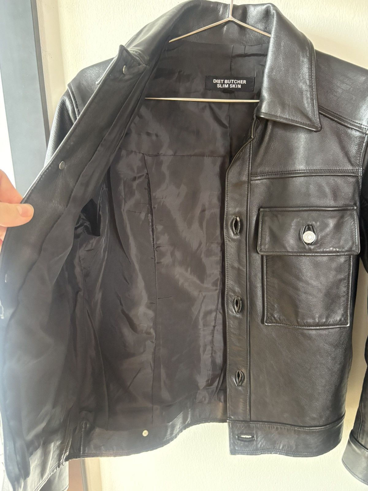 Diet Butcher Slim Skin DBSS Black Leather Trucker (Pre-08) Size 2 Size US S / EU 44-46 / 1 - 3 Thumbnail