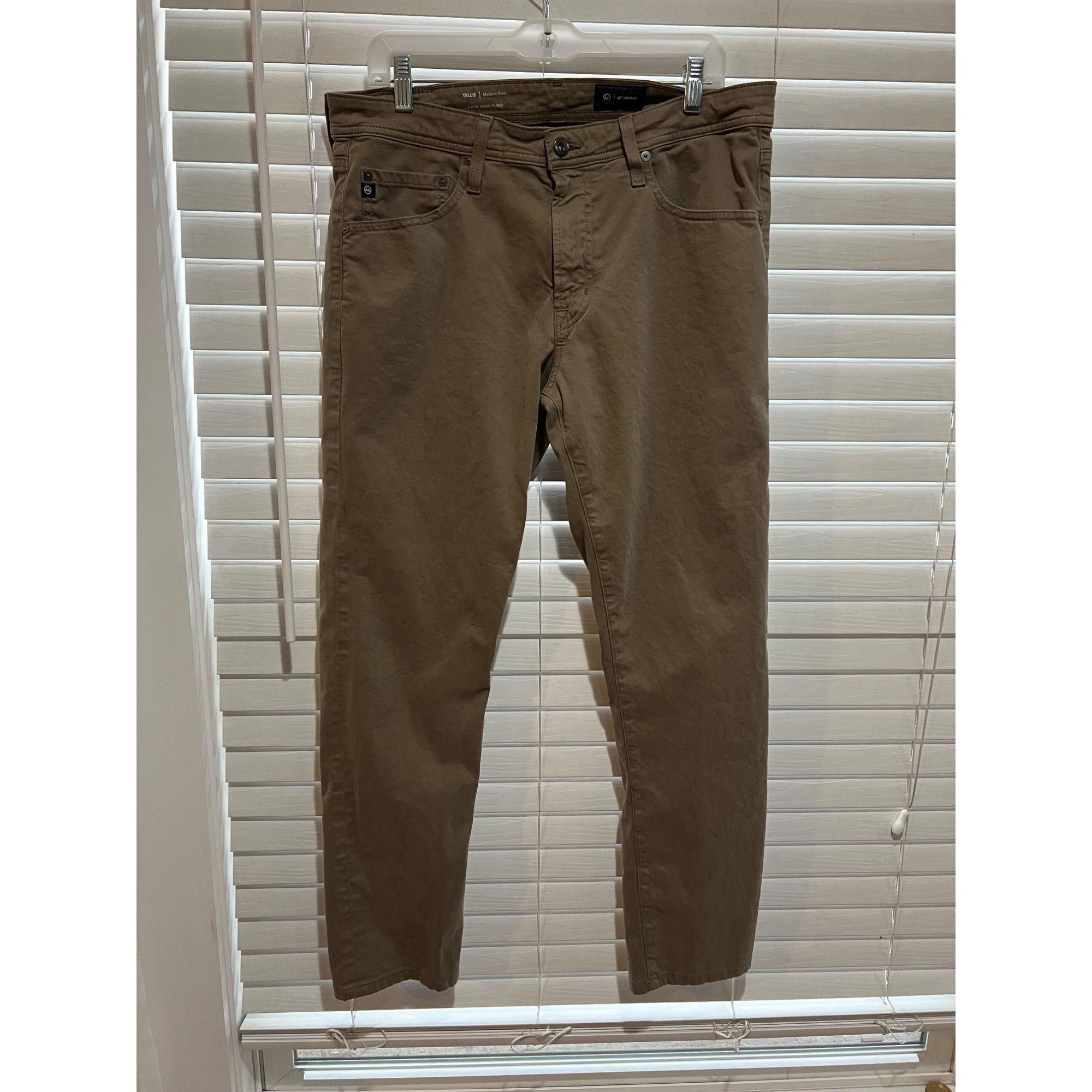 Adriano Goldschmied The Tellis Modern Slim Mens Khaki Chinos