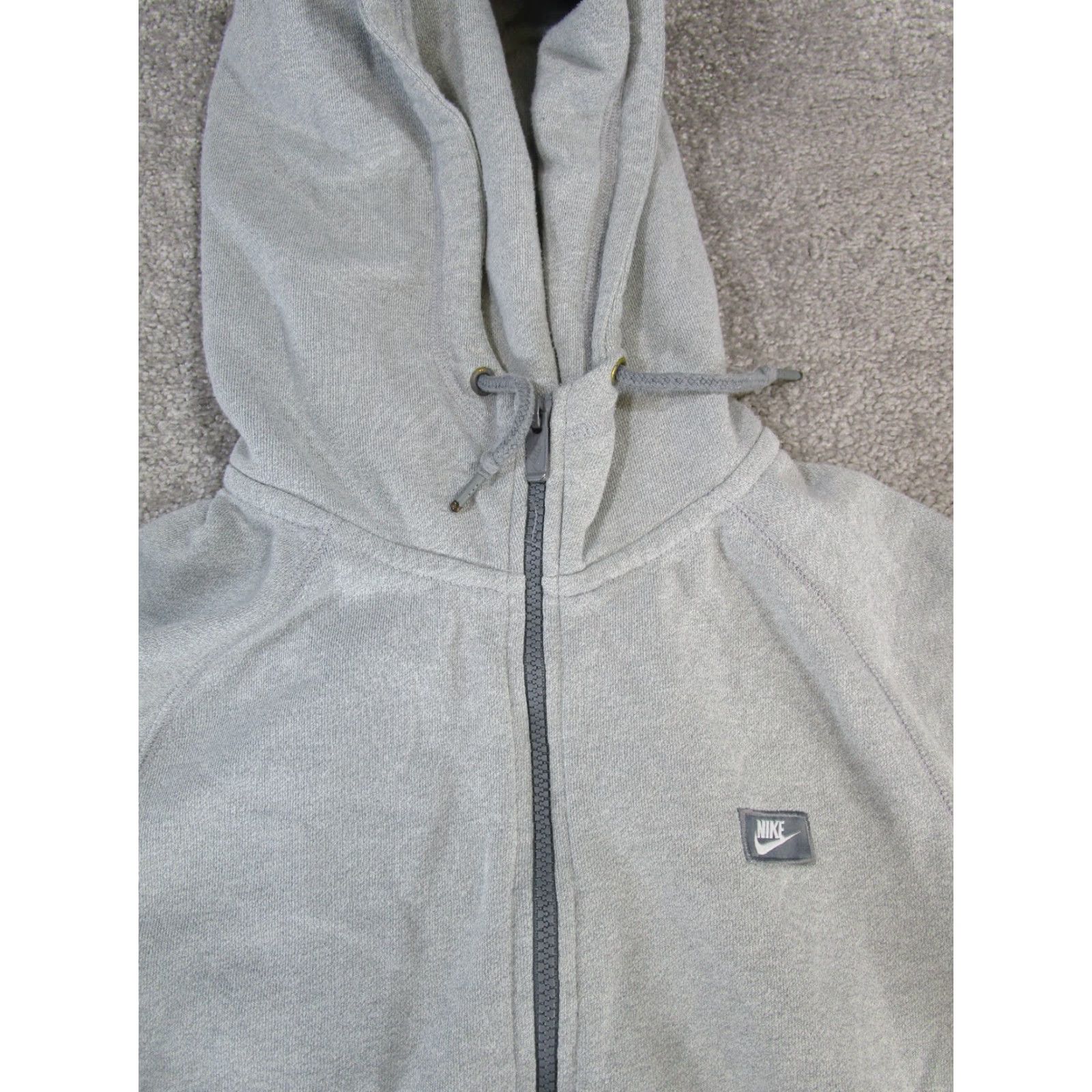 Nike Nike Hoodie Adult Small Gray Cotton Fleece Zip Mock Neck Full Zip Mens Size US S / EU 44-46 / 1 - 2 Thumbnail
