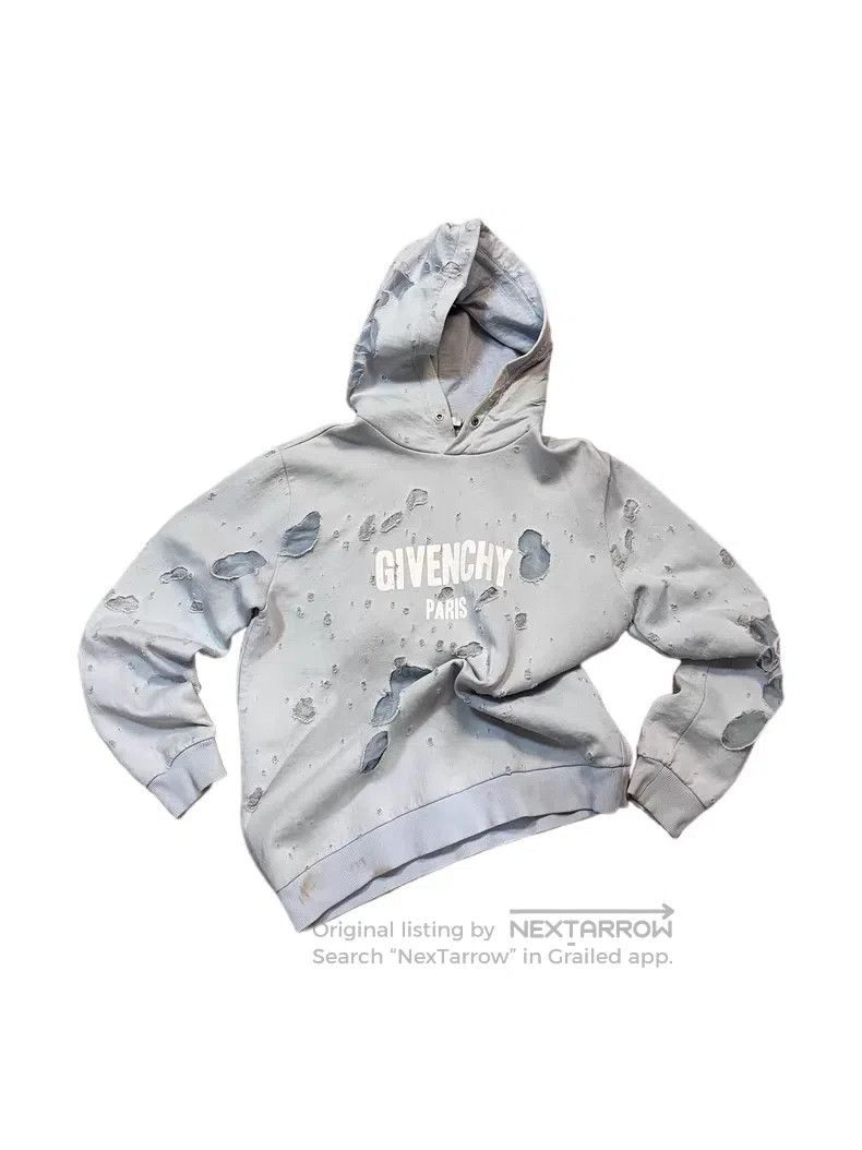 Givenchy Givenchy Bullet Hole/Ripped Hole Destroyed Hoodie Size US L / EU 52-54 / 3 - 1 Thumbnail