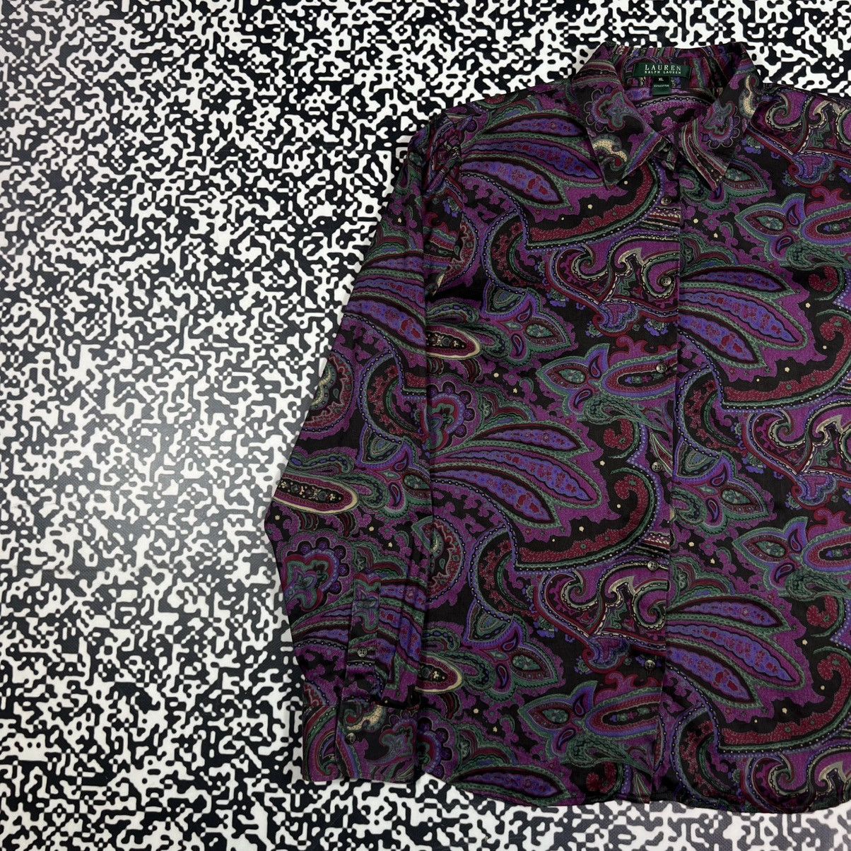 Polo Ralph Lauren Vintage Y2K Polo Ralph Lauren Abstract Style Shirt Retro Size XL / US 12-14 / IT 48-50 - 4 Thumbnail