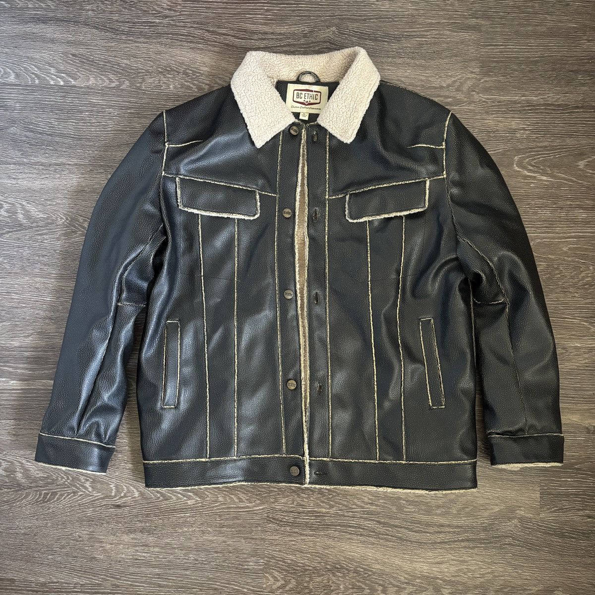 Bc Ethic Bc Ethic 90s Sherpa leather jacket Size US XL / EU 56 / 4 - 1 Thumbnail