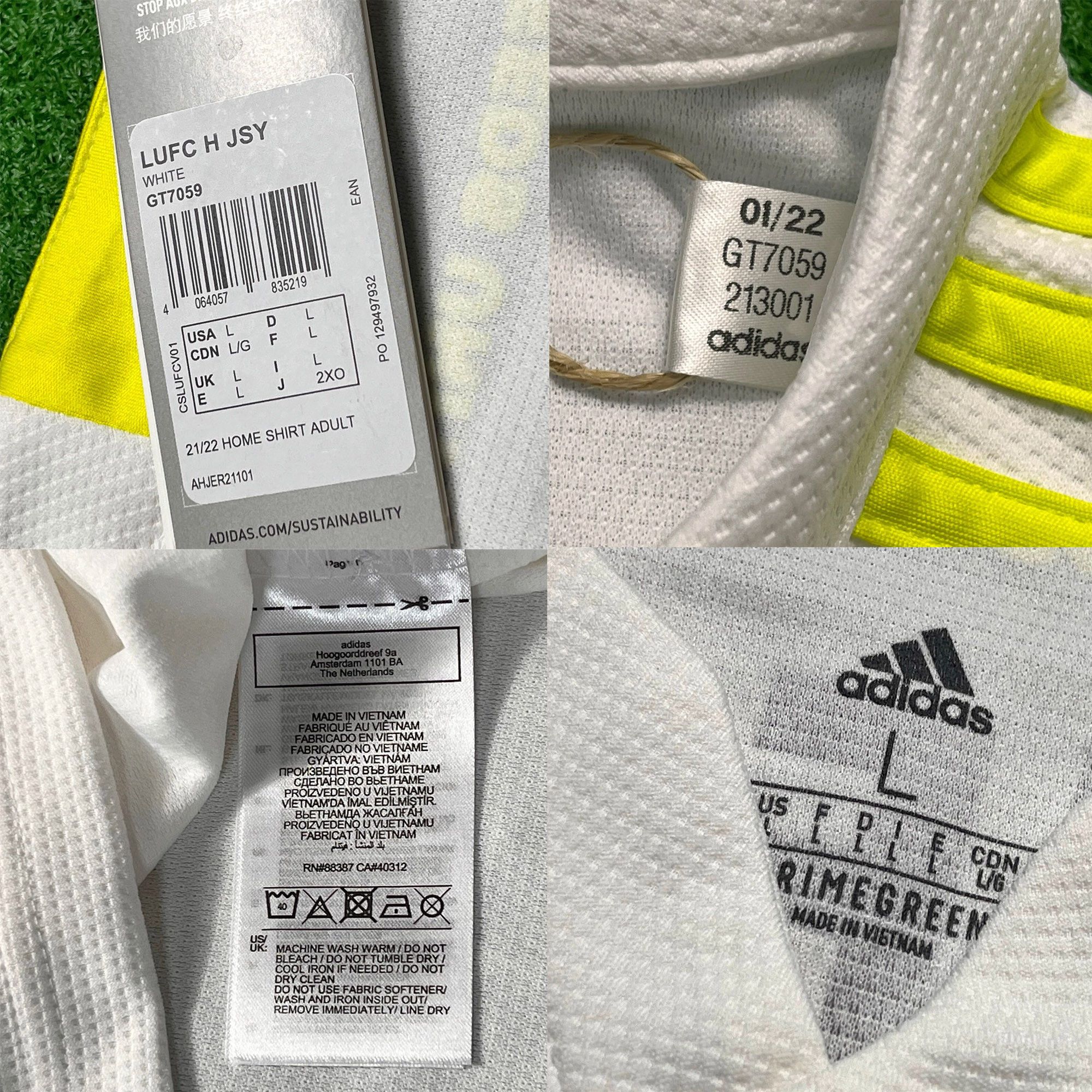 Adidas 2021/22 Leeds United Home Bamford #9 BNWT Jersey Size US L / EU 52-54 / 3 - 6 Thumbnail