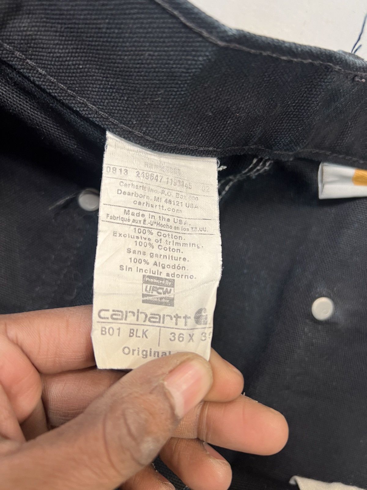 Carhartt Vintage Carhartt B01 blk double knee workwear denim Size US 34 / EU 50 - 5 Thumbnail