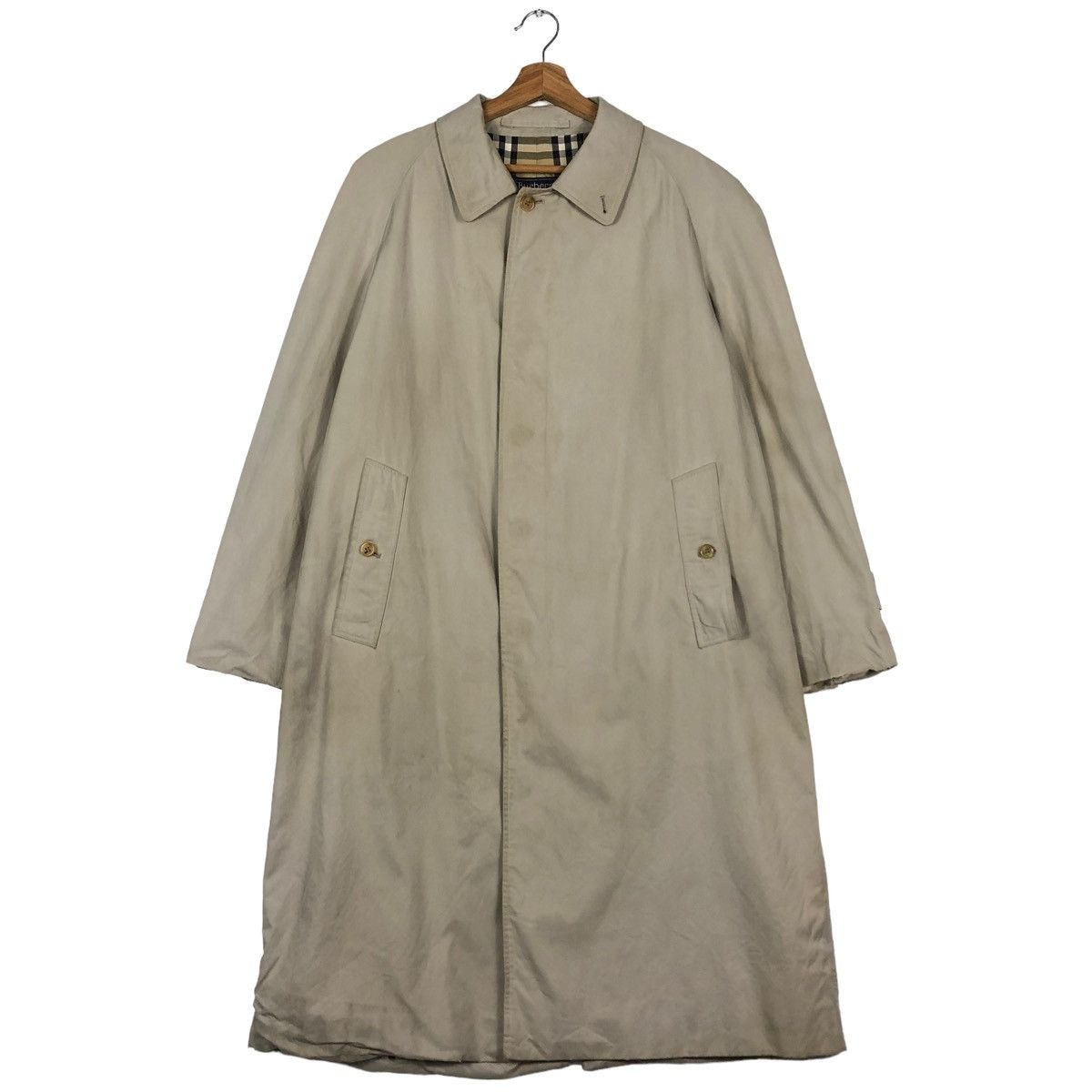 Burberry 🔥VINTAGE BURBERRYS MADE IN ENGLAND LONG JACKET NOVA CHECK Size US M / EU 48-50 / 2 - 2 Thumbnail