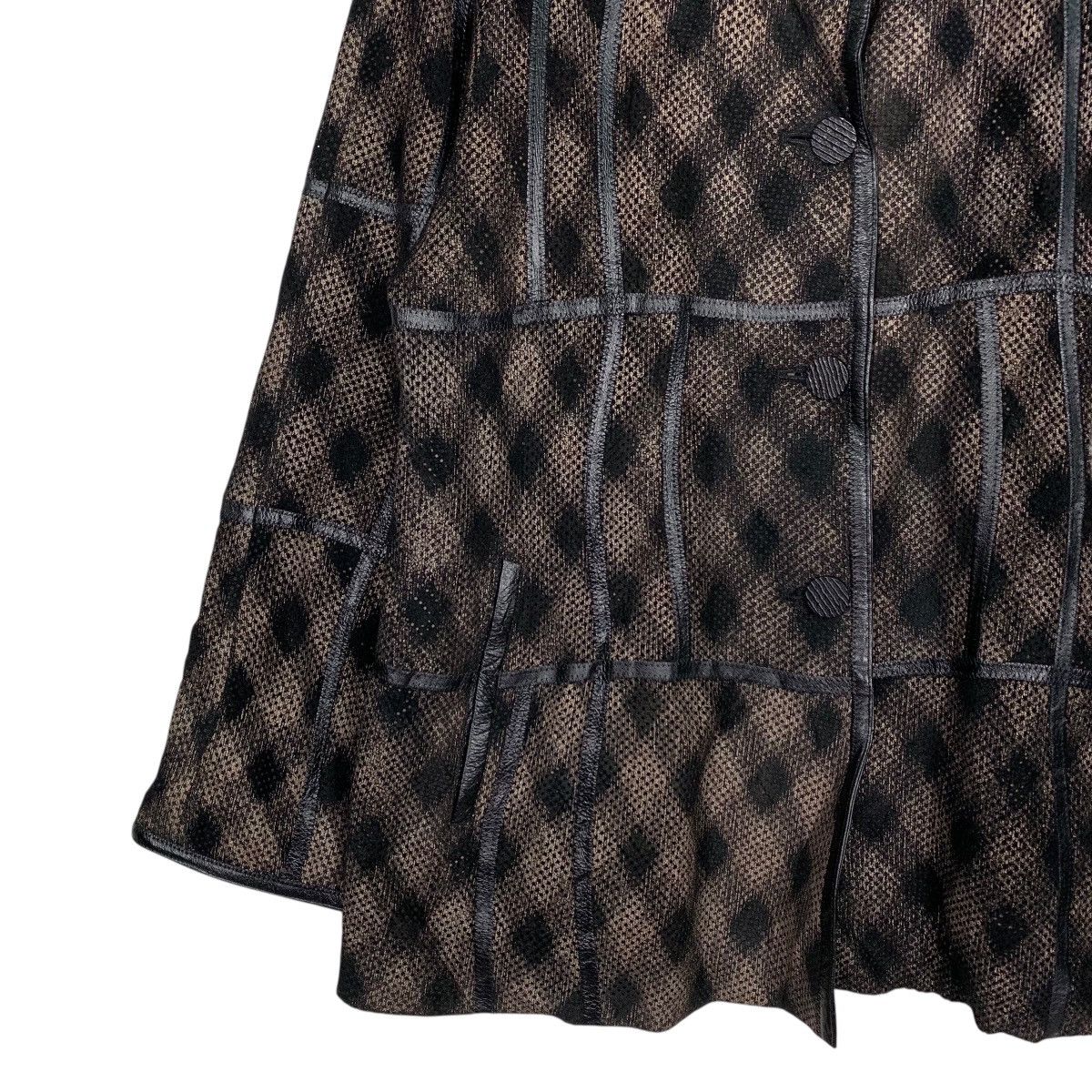 Japanese Brand Jan Elizabeth Checkered Leather Jacket Size M / US 6-8 / IT 42-44 - 3 Thumbnail