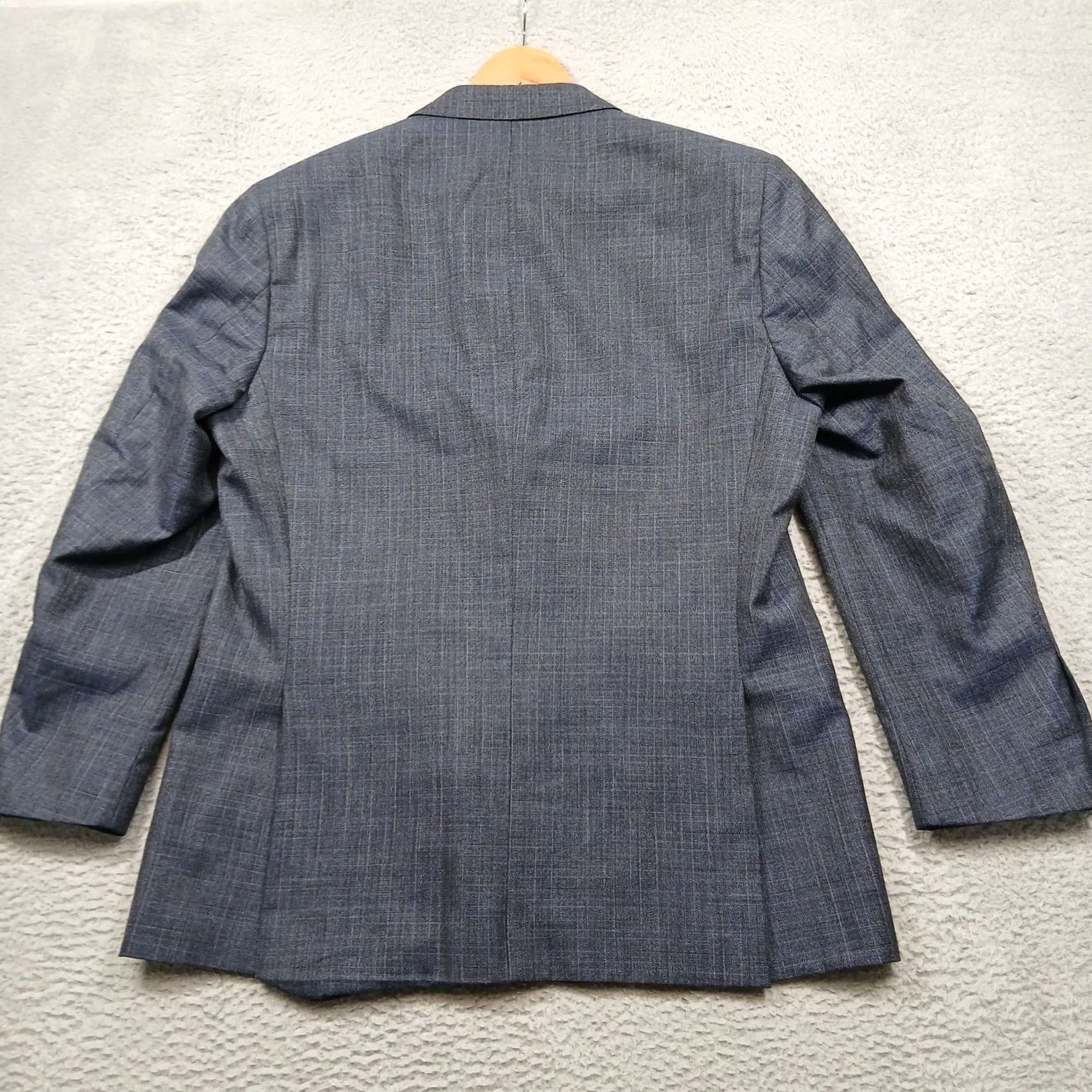Jos. A. Bank Jos A Bank Sport Coat Blazer Blue Gray Mens 44R Wool Silk Blend Size 44R - 2 Thumbnail