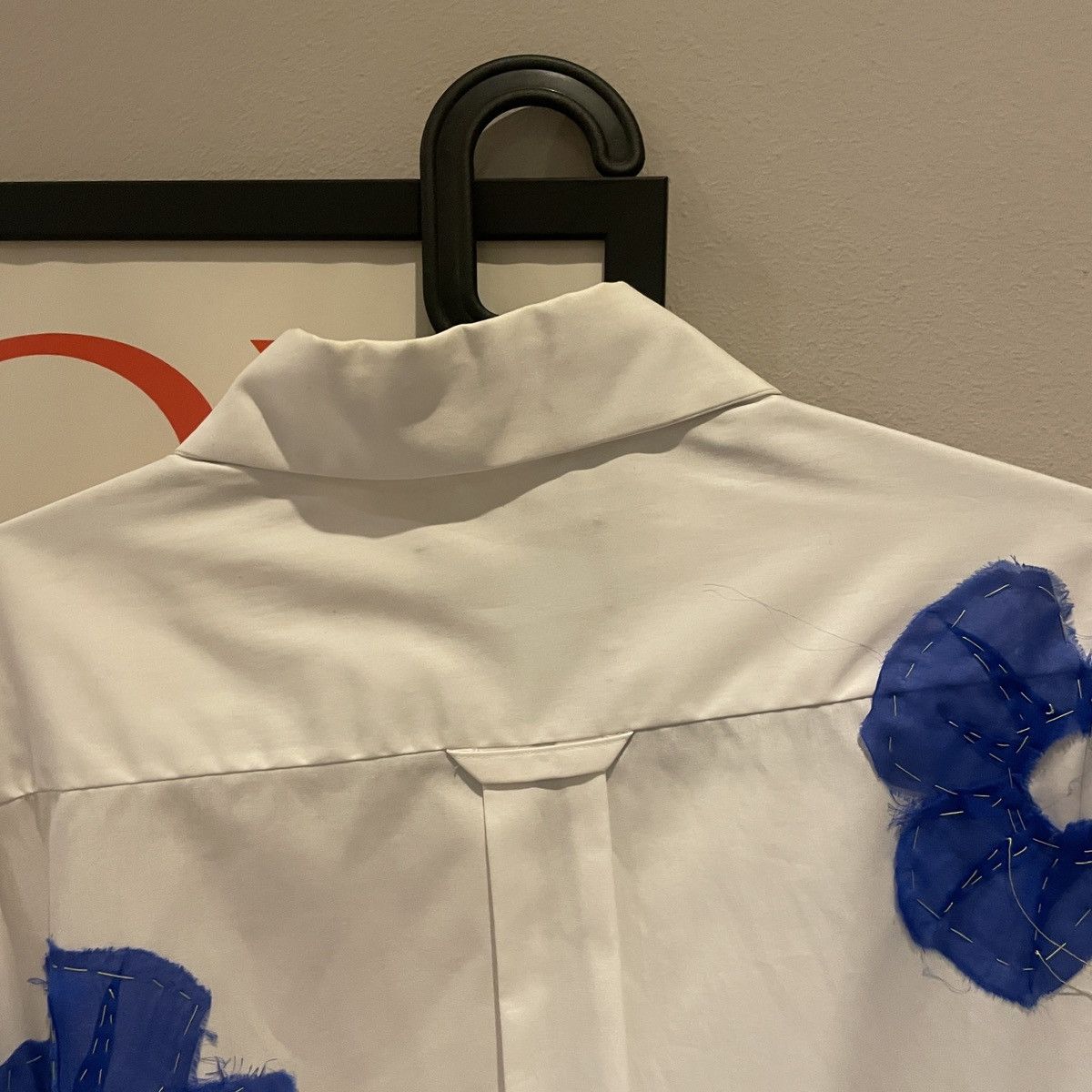 BOTTER Botter White Flower Open Over Shirt Size US M / EU 48-50 / 2 - 14 Thumbnail
