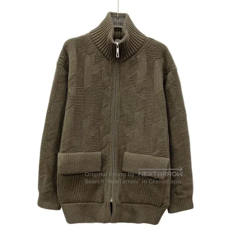 Hermes Hermes Wool Textured Zip Knit Jacket. Size US XXS / EU 40 - 1 Thumbnail