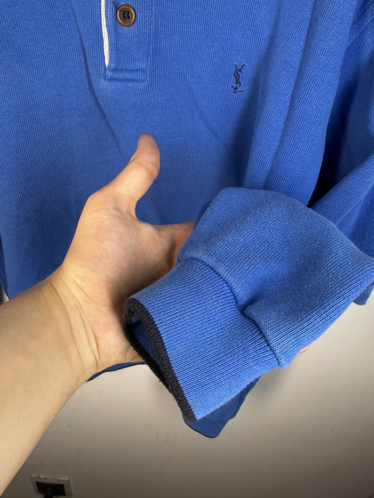 Yves Saint Laurent 90s YSL Sweatshirt 1/4 Quarter Zip y2k Sweater Old Money Size US M / EU 48-50 / 2 - 10 Thumbnail
