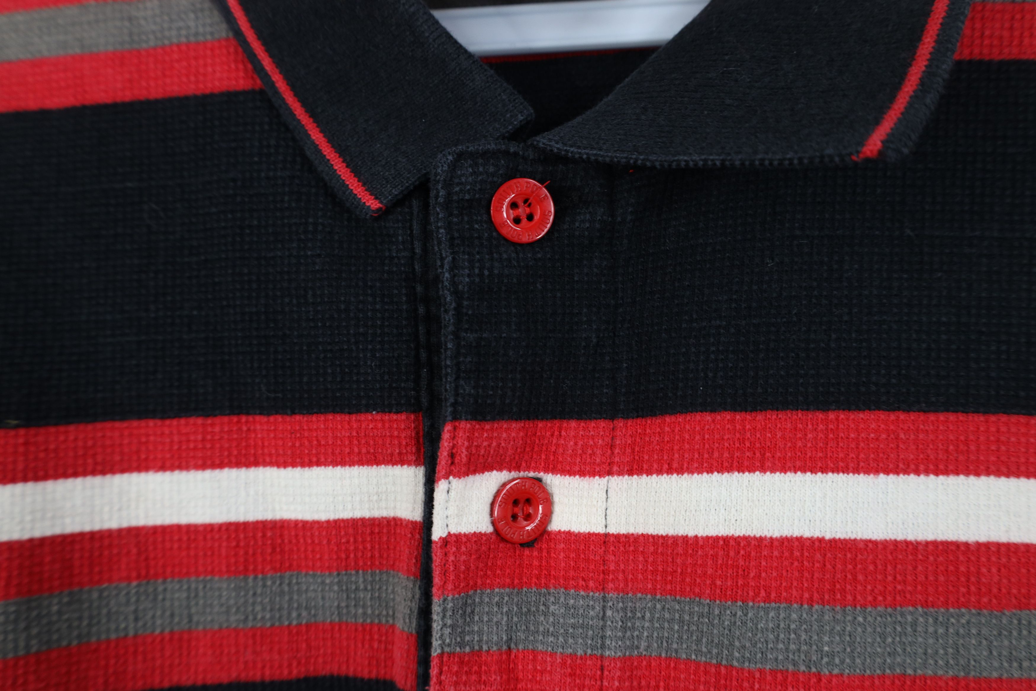 Southpole Vintage 90s Y2K Southpole Thermal Waffle Knit Golf Polo Size US L / EU 52-54 / 3 - 5 Thumbnail
