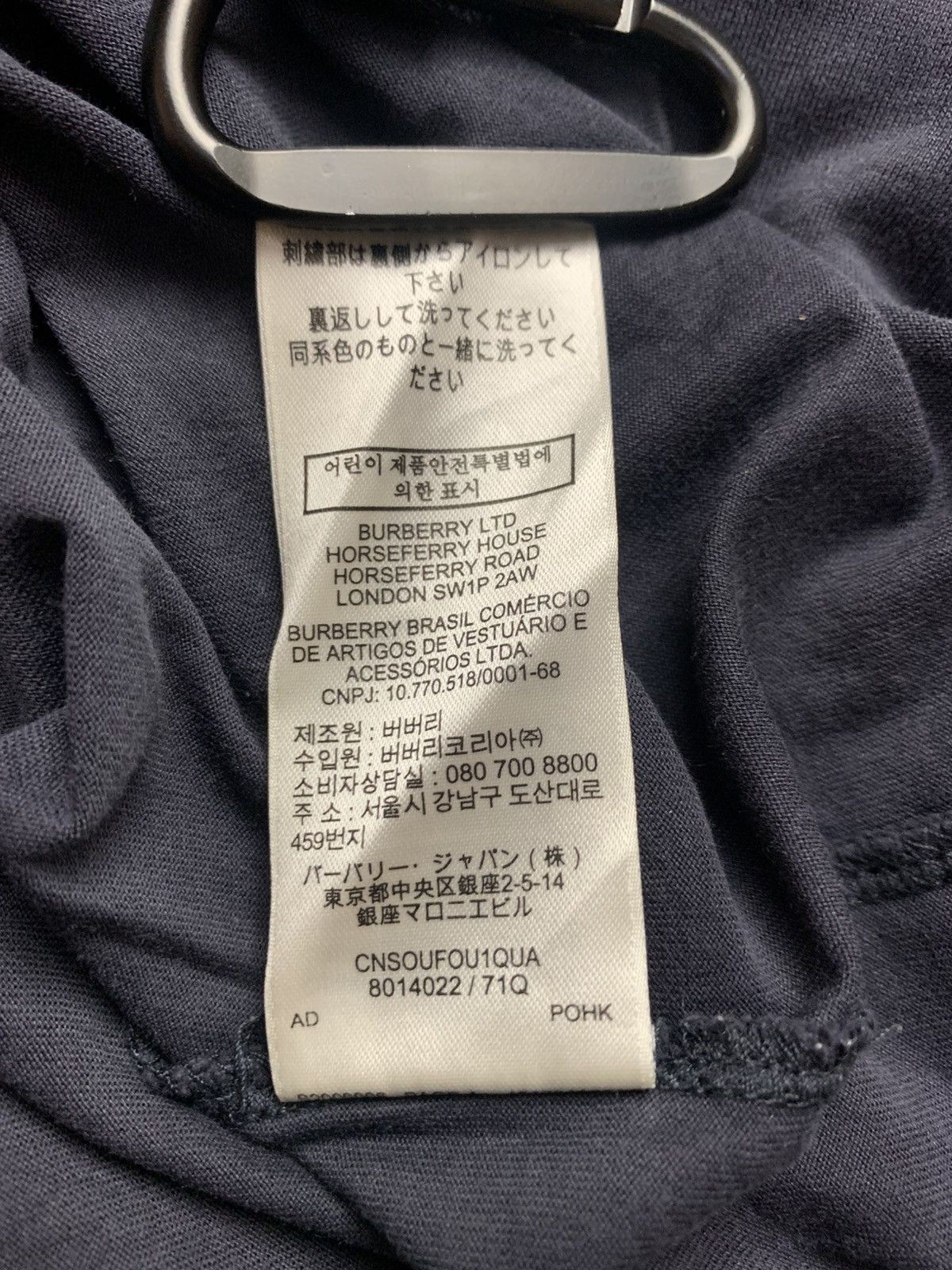 Burberry 🐍 Burberry Summer Navy Parker Embroidered Tshirt Size US L / EU 52-54 / 3 - 5 Thumbnail