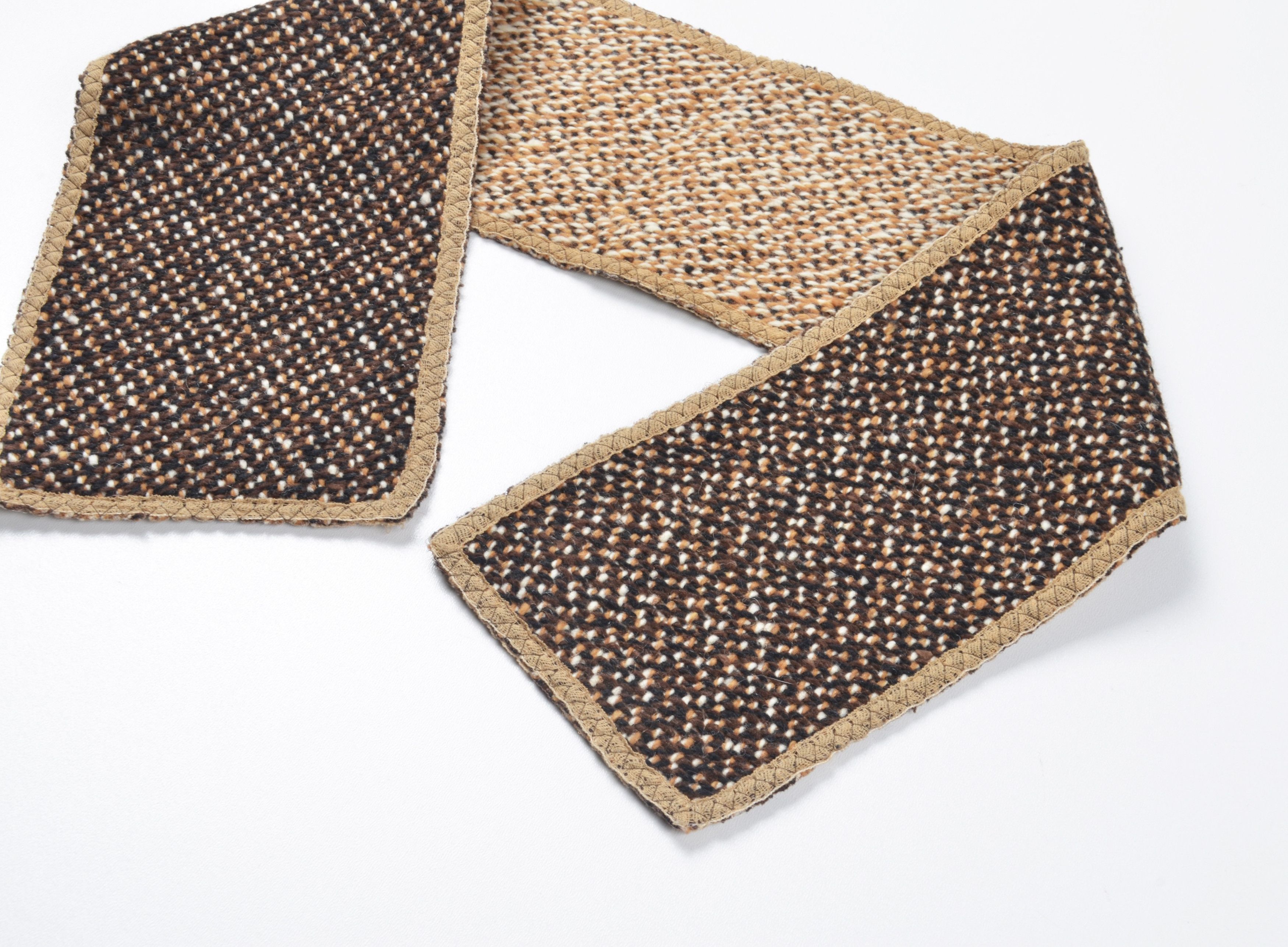 Prada Prada Virgin Wool Knitted Small Brown Scarf Size ONE SIZE - 3 Thumbnail