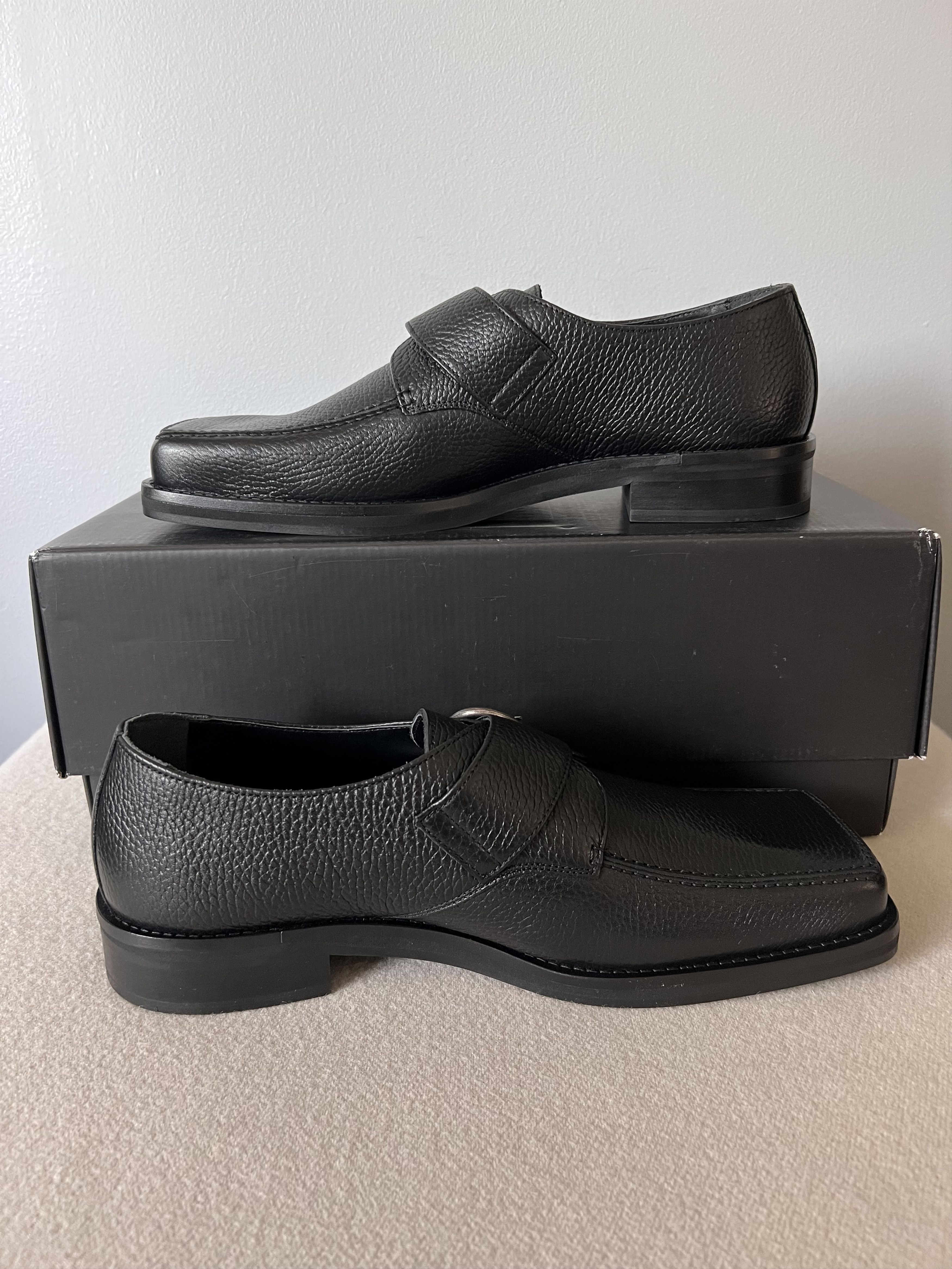 Martine Rose Martine Rose Square Toe Buckle Loafer in Black Leather Size US 10 / EU 43 - 3 Thumbnail