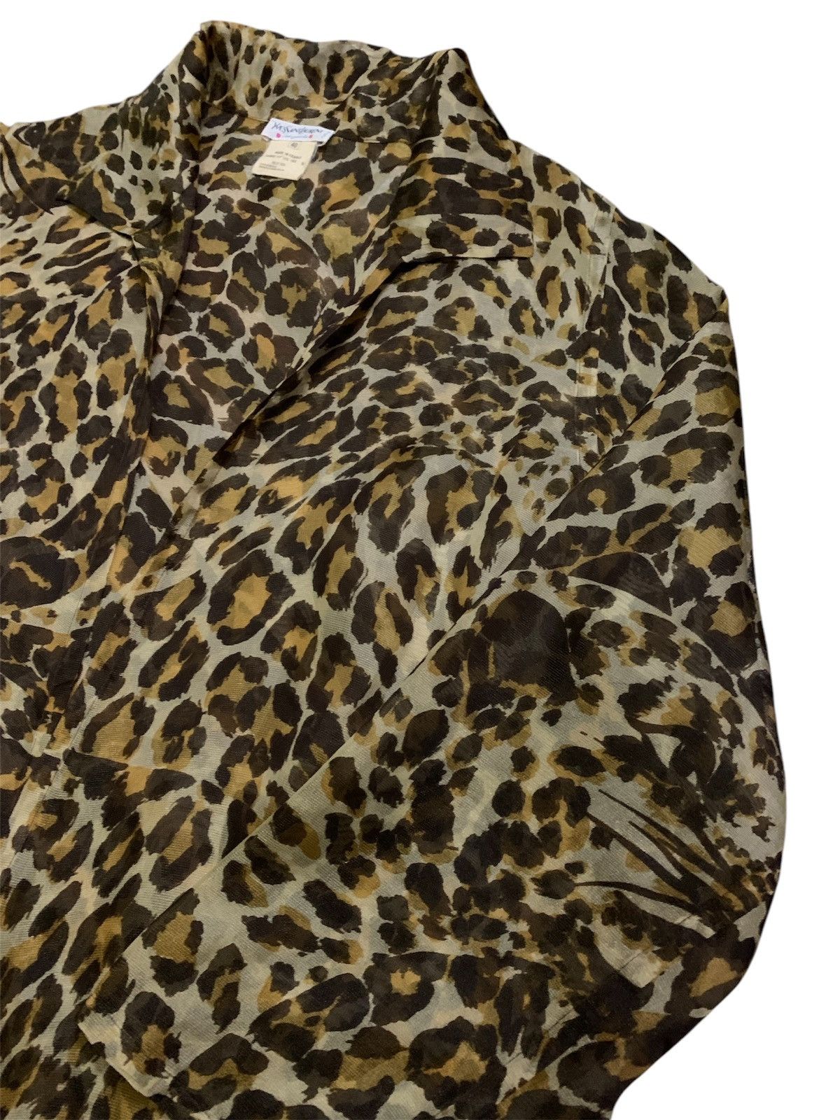 Yves Saint Laurent 💥Yves Saint Laurent Leopard Cardigan Light Jacket Size L / US 10 / IT 46 - 6 Thumbnail