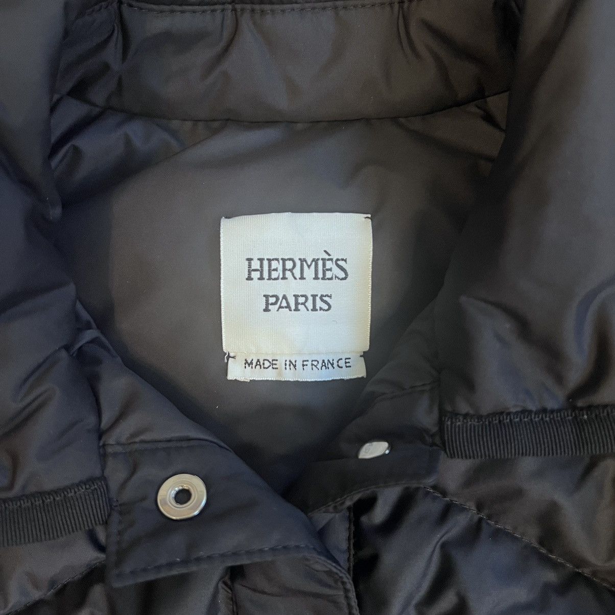 Hermes [MINT] Hermes Womens Black Puffer Down Jacket size 40 IT Size S / US 4 / IT 40 - 3 Thumbnail