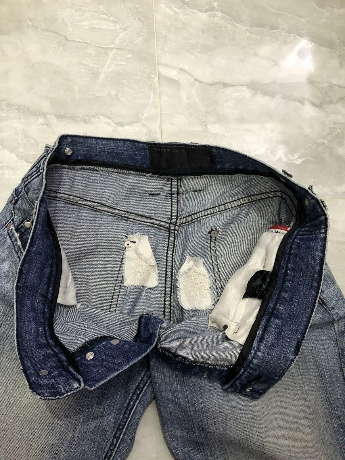 Japanese Brand Of The Neige Style Distressed Denim Shorts Size US 32 / EU 48 - 6 Thumbnail