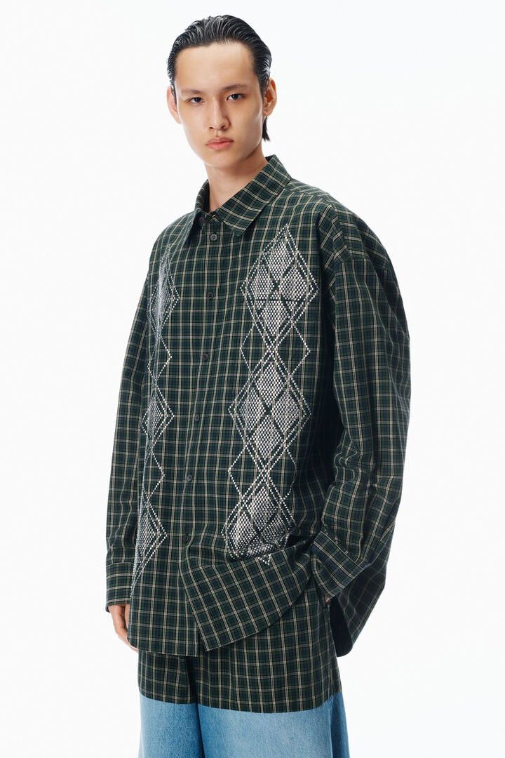 Alexander Wang o1tko10426 Argyle Hotfix Shirt in Multicolor Size US M / EU 48-50 / 2 - 1 Thumbnail