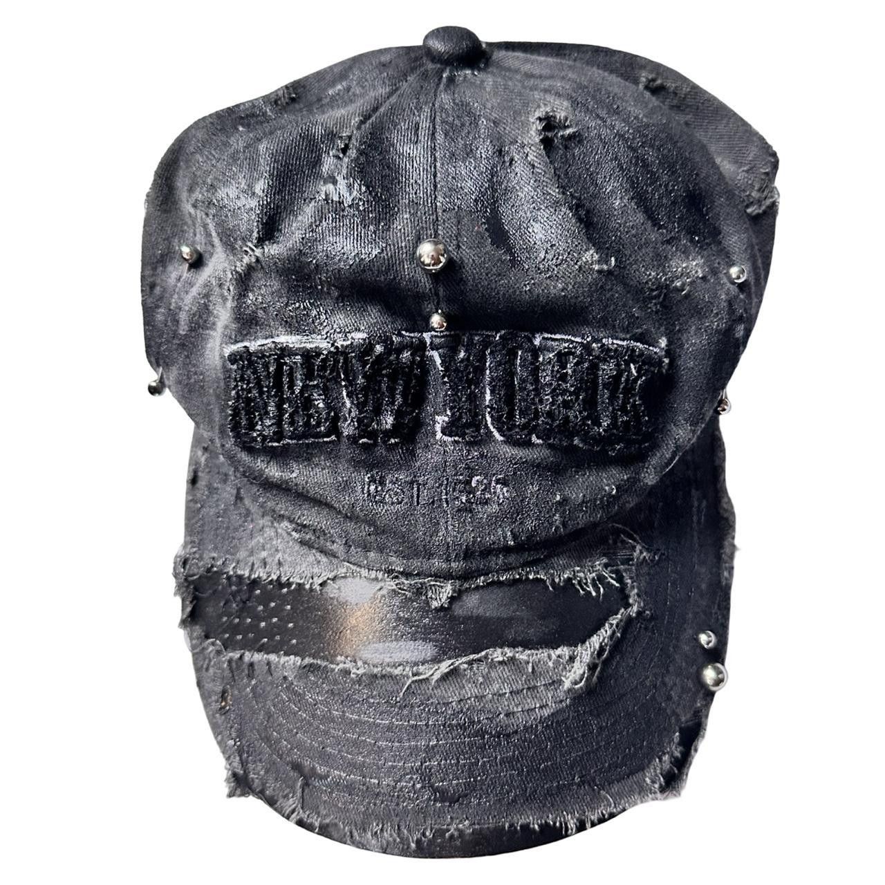 Other ASTROBOI* 'New York Grunge' Black Pierced Distressed Hat Size ONE SIZE - 7 Thumbnail