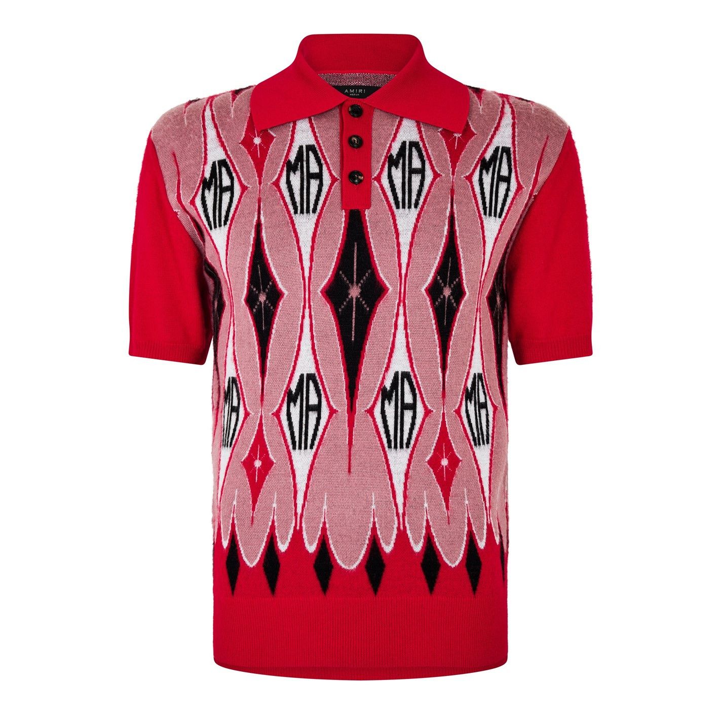 Amiri AMIRI Jacquard Polo Shirt Size US L / EU 52-54 / 3 - 1 Thumbnail