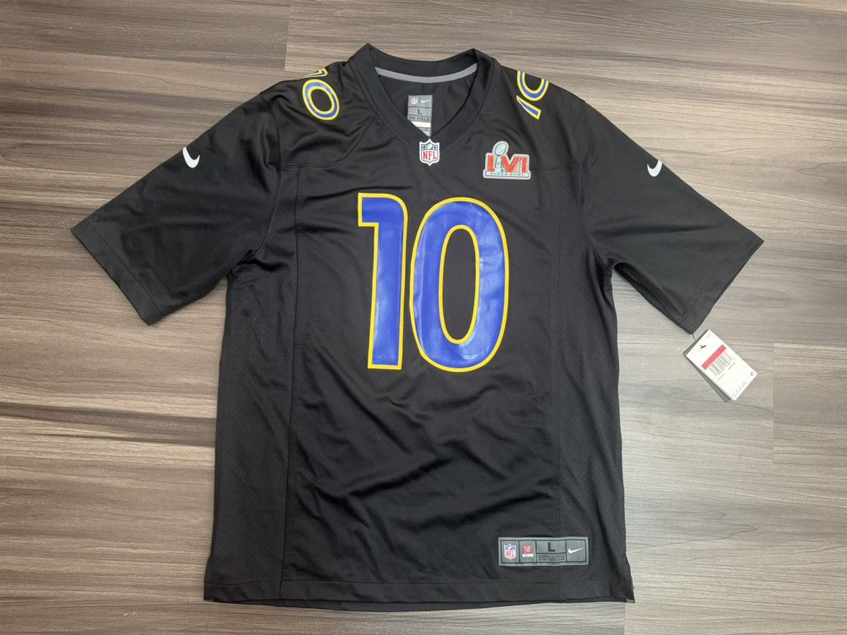 LA Rams Cooper Kupp #10 Super Bowl LVI Black NFL Jersey NWT