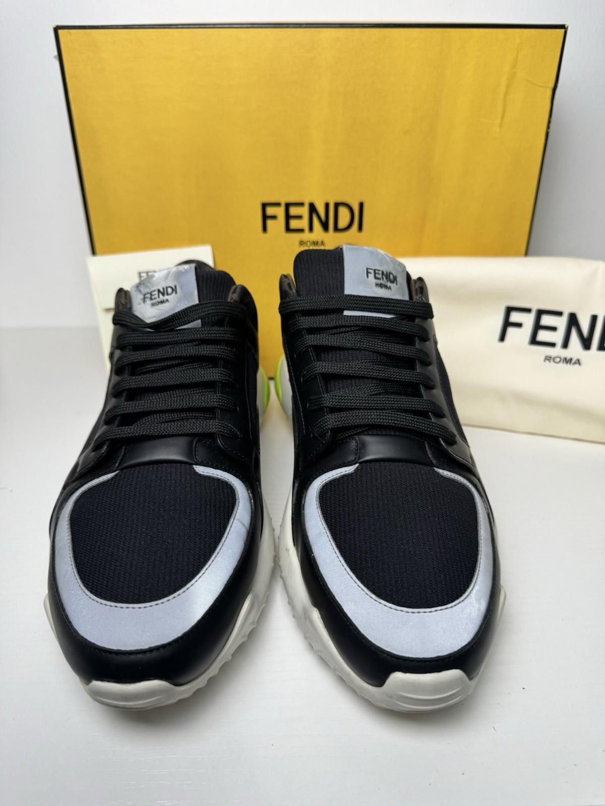 Fendi Fendi FF Logo Maglia Runner Sneakers Black/Grey SZ 9 Size US 9 / EU 42 - 2 Thumbnail