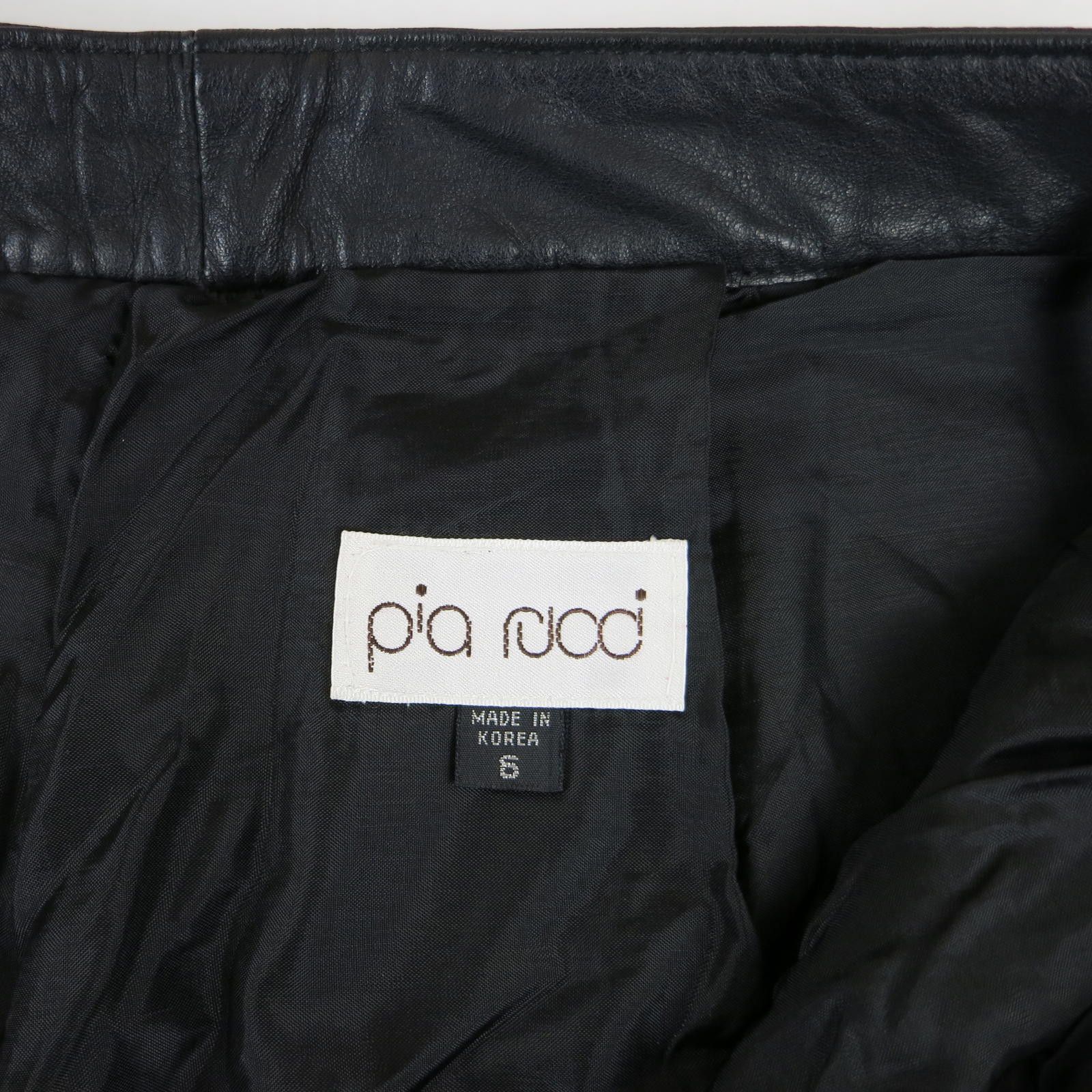 Other Pia Rucci Black Leather High Waisted Pleated Pants Size 6 Size 28" / US 6 / IT 42 - 5 Thumbnail