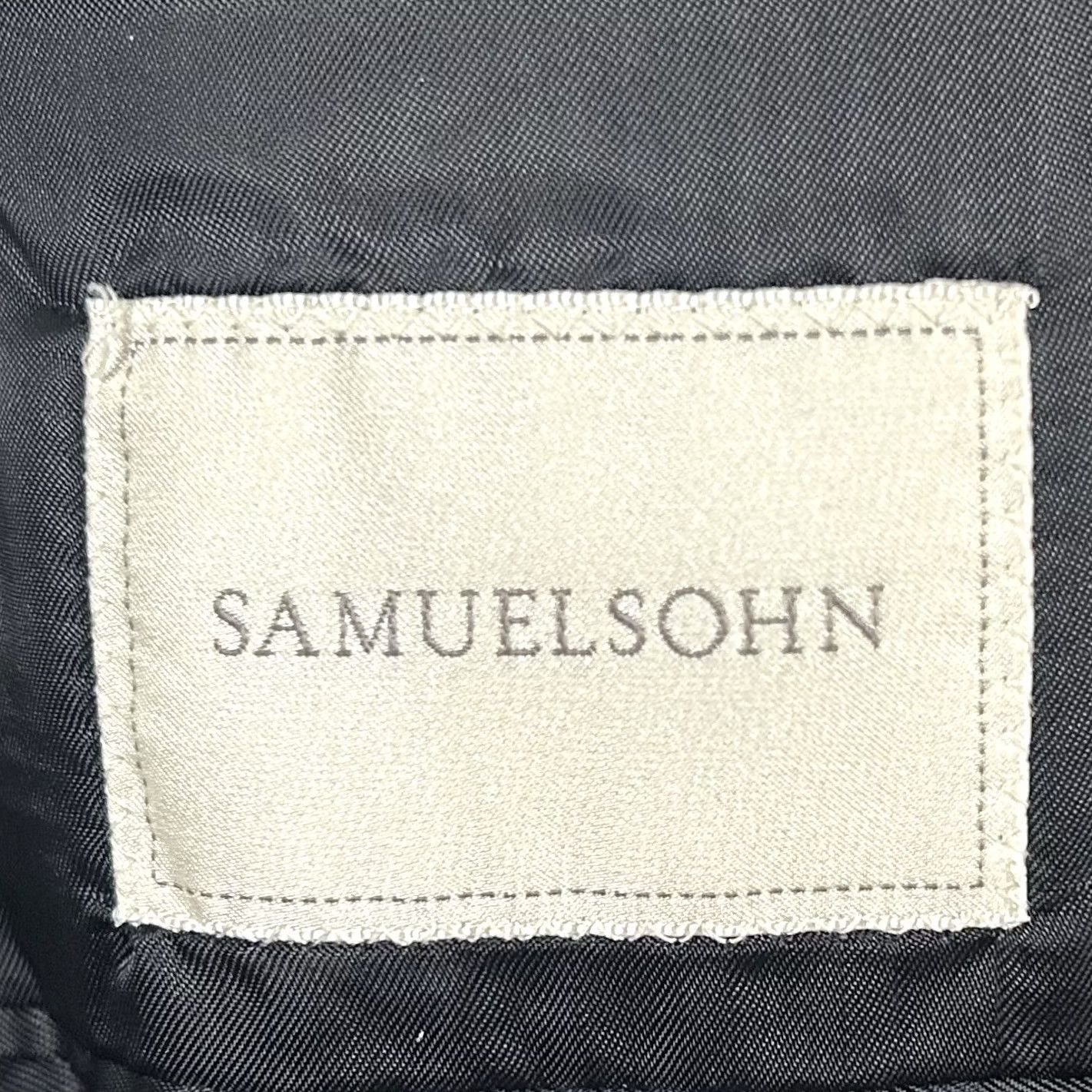 Vintage Samuelsohn Sport Coat 40 Black Plaid Wool Two Button Vented Mens Size US XS / EU 42 / 0 - 3 Thumbnail