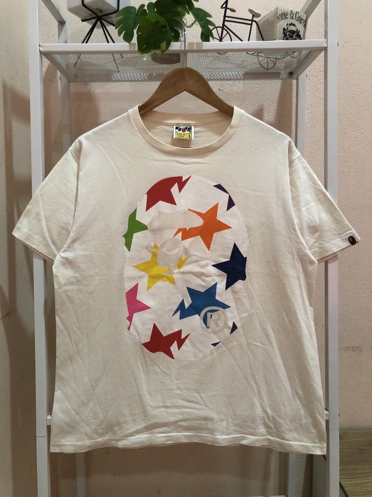 Bape Bapesta Big Bape head Mirror Print Tshirts Size US L / EU 52-54 / 3 - 1 Thumbnail