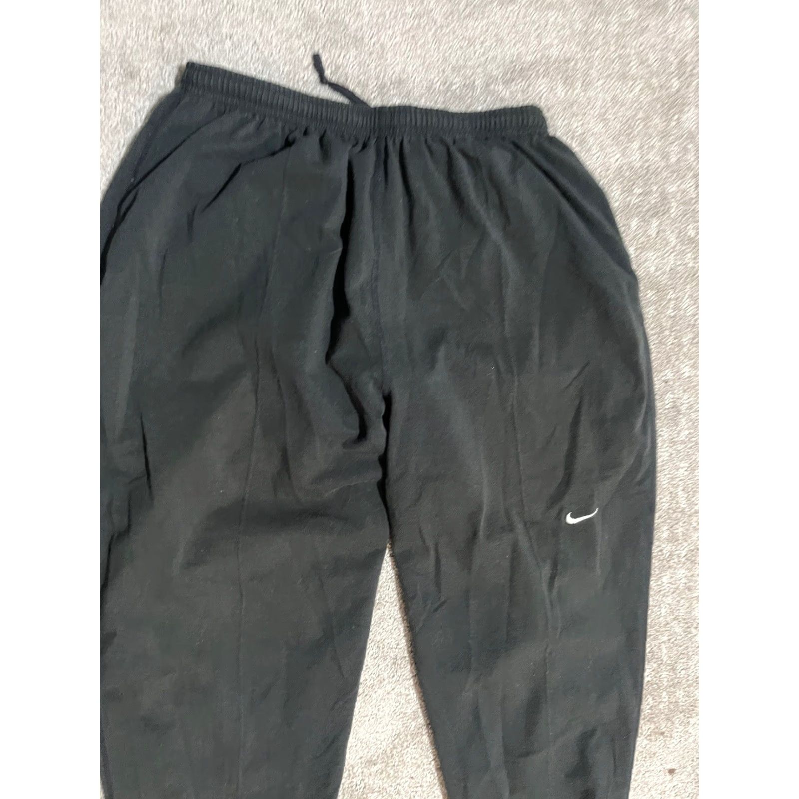 Nike Vintage Nike Joggers Womens L Running Pants Black Orange Swoosh Logo Zip Ankle Size 36" / US 14 / IT 50 - 2 Thumbnail