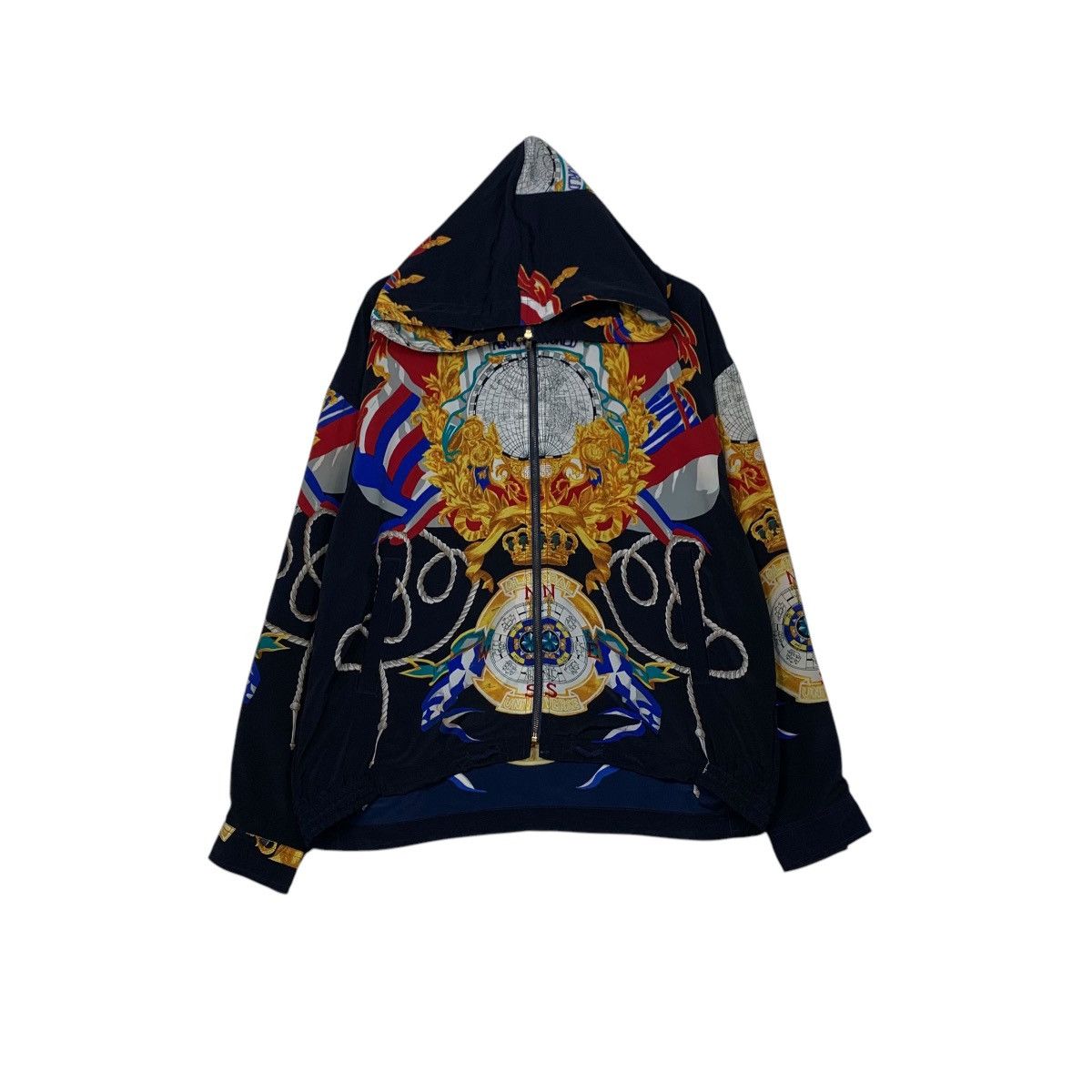 Vintage Vintage AQUA WORLD Fullprint Poly Hoodie Jacket #2569-C116 Size US L / EU 52-54 / 3 - 1 Thumbnail