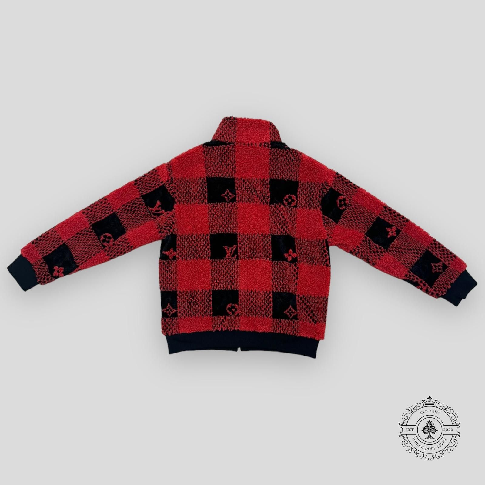 Louis Vuitton Louis Vuitton Damier Fleece Blouson in Red Size US XXL / EU 58 / 5 - 3 Thumbnail