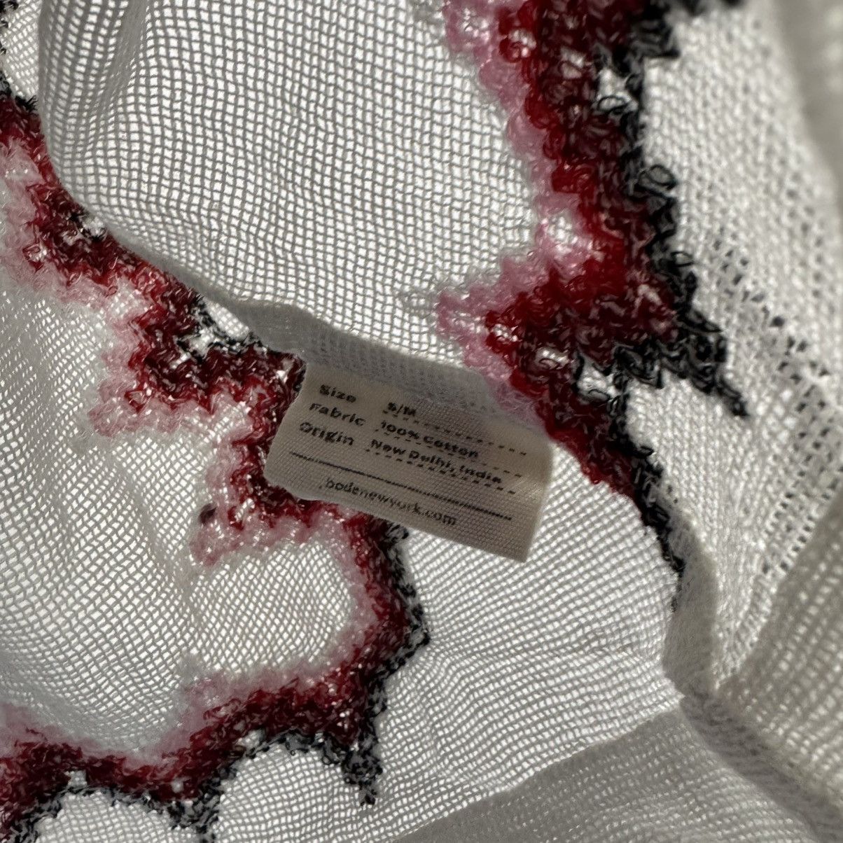 Bode BODE Off-White Loop Mesh Shirt Zig Zag Size US M / EU 48-50 / 2 - 4 Thumbnail