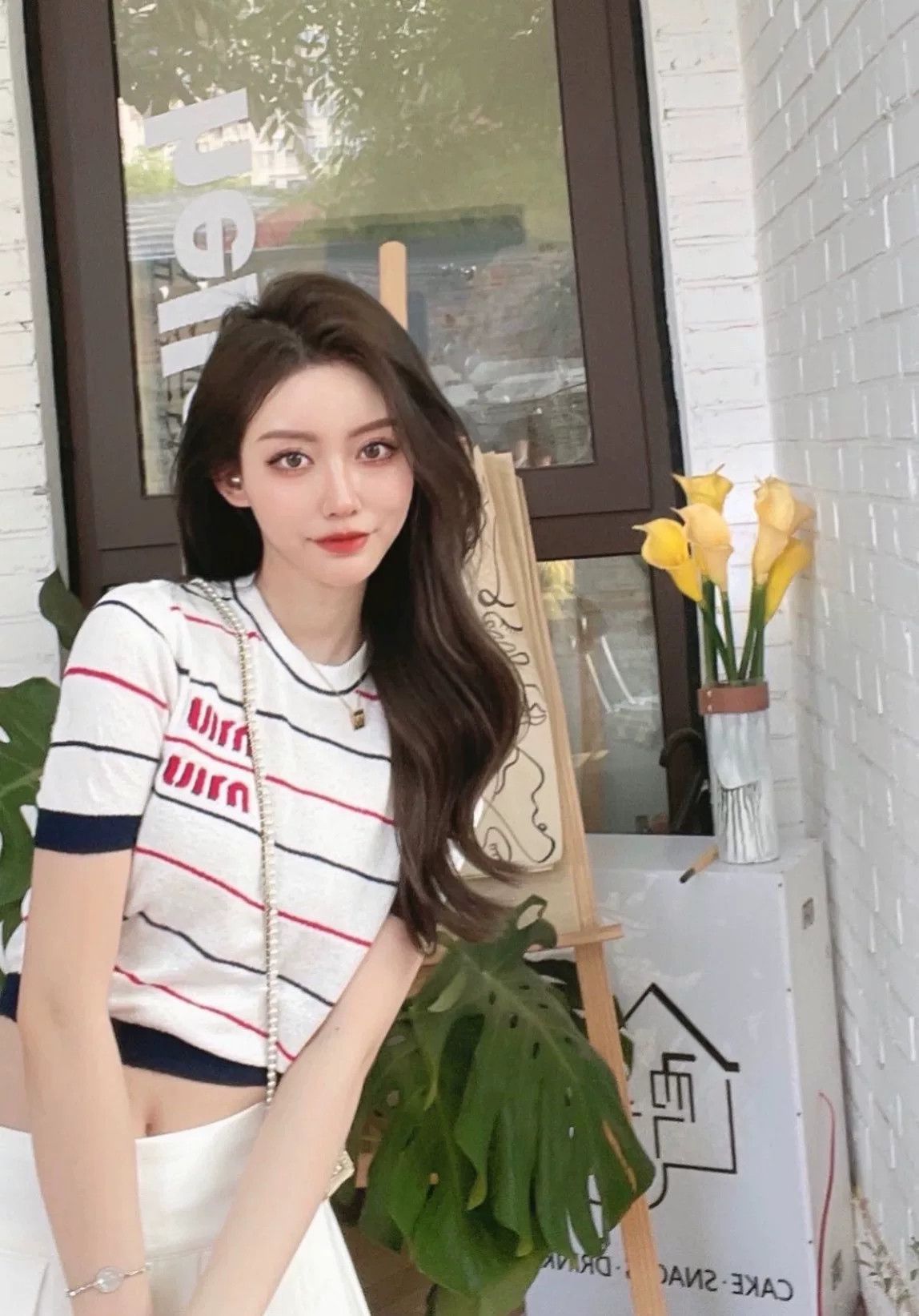Miu Miu Miu Miu Terry Logo Striped Short Sleeve Size S / US 4 / IT 40 - 1 Thumbnail