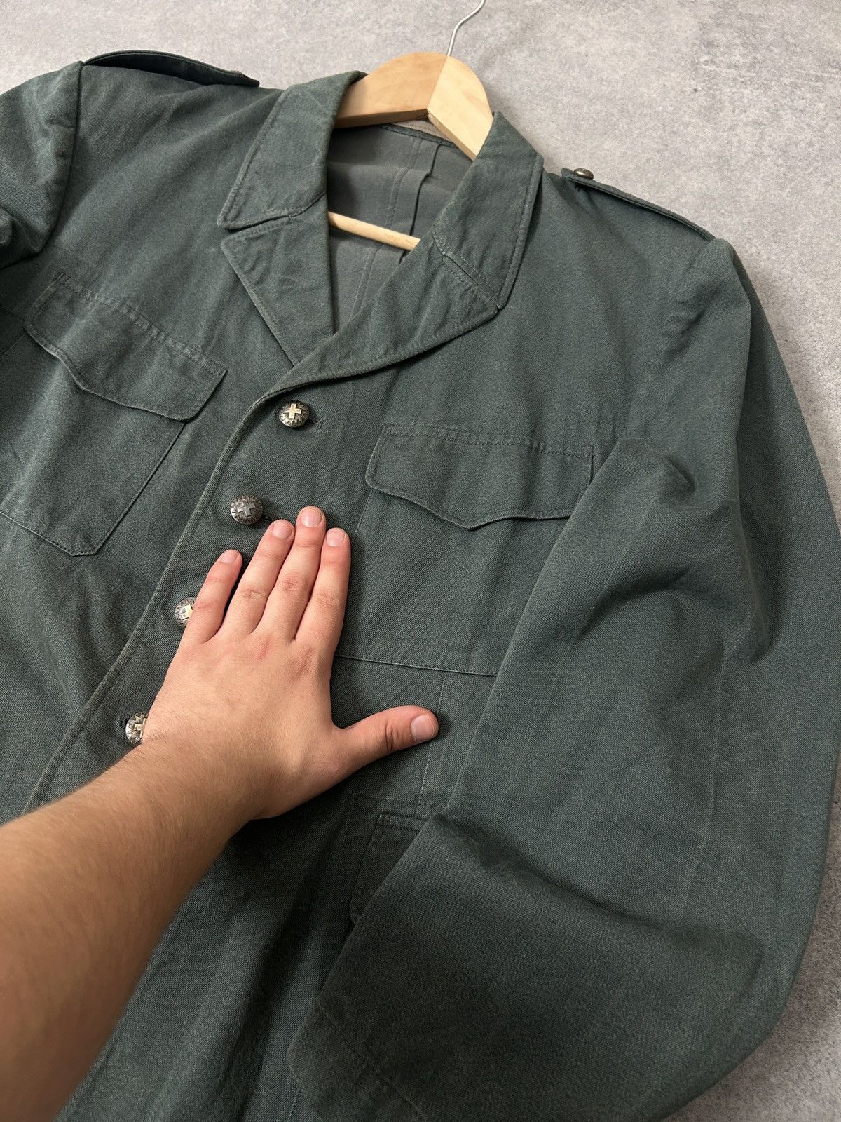 Army Of Me Vintage Swiss 🇨🇭 army mens military jacket 1950-70s Size US M / EU 48-50 / 2 - 6 Thumbnail