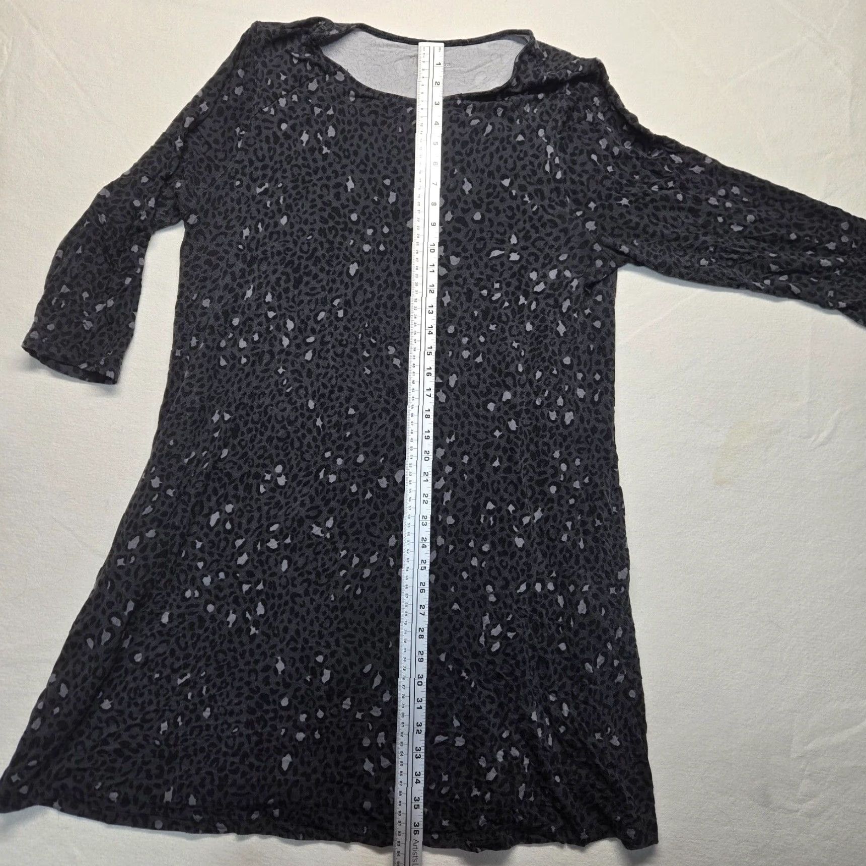 Vintage Time And Tru Animal Print Pullover Sweater Dress 3XL Black Womens Size XXL / US 16-18 / IT 52-54 - 5 Thumbnail