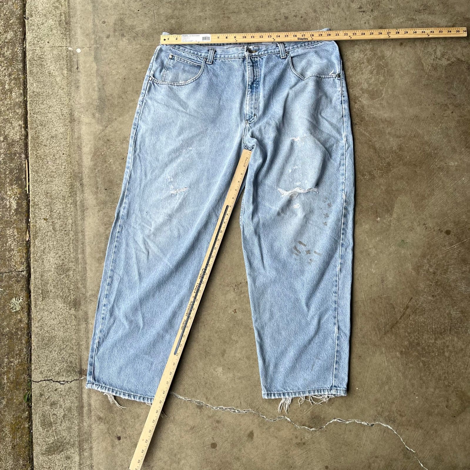 Vintage VINTAGE ANCHOR BLUE JEANS WIDE-LEG BAGGY Y2K 40X30 00S Size US 40 / EU 56 - 4 Thumbnail