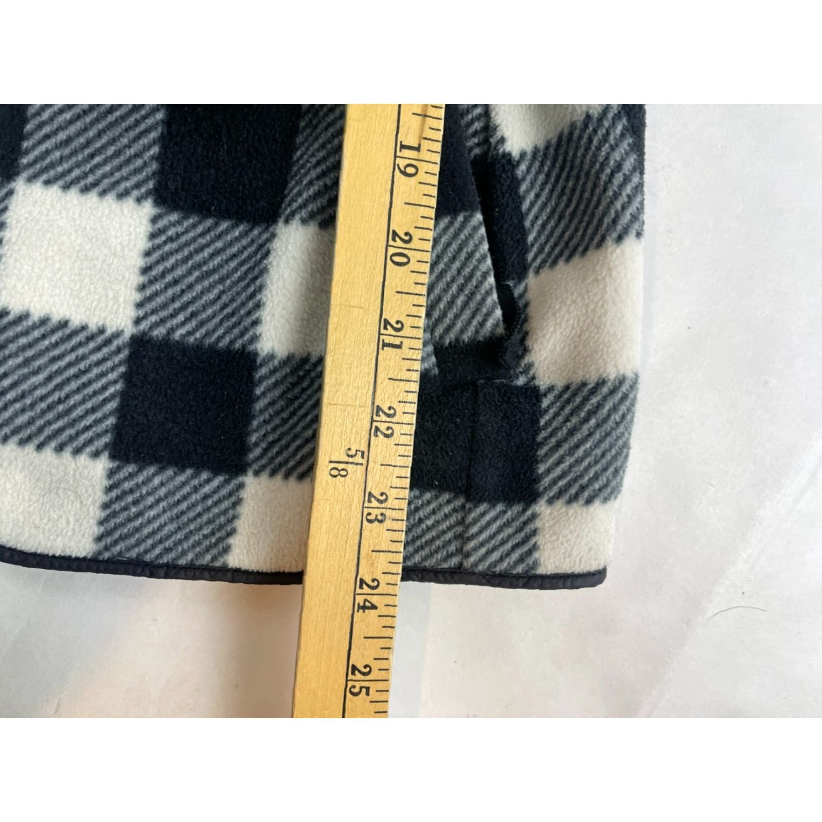 Talbots Talbots Sweater Women's XS Cream Black Fleece Full Zip Quilted Elbow Pads Plaid Modern Classic Womens XS Pullover Pattern: Plaid Size XS / US 0-2 / IT 36-38 - 5 Thumbnail
