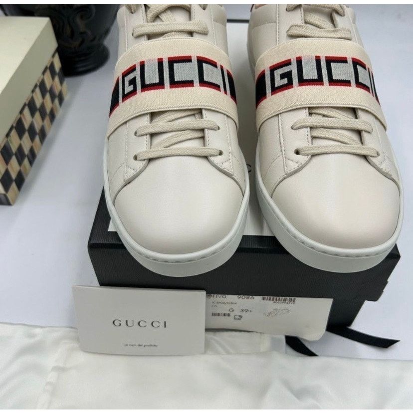 Gucci Women's Gucci ace leather sneakers size 39.5 made in Italy Size US 9.5 / IT 39.5 - 4 Thumbnail