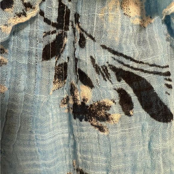 Free People Free People FP One Ruffle Sleeve Floral Blouse Blue Size S Size S / US 4 / IT 40 - 3 Thumbnail