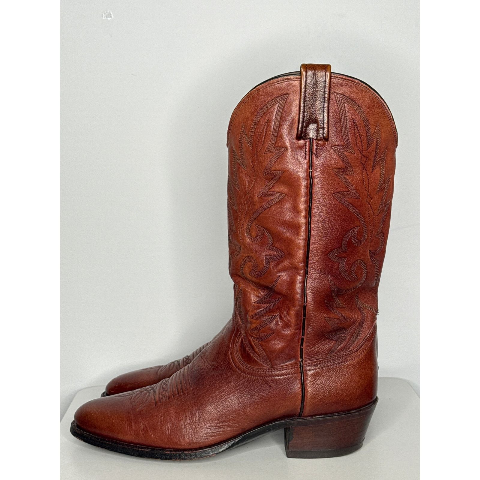 Dan Post 1990s Dan Post Brown Leather Western Cowboy Boots 10.5D Size US 10.5 / EU 43-44 - 3 Thumbnail