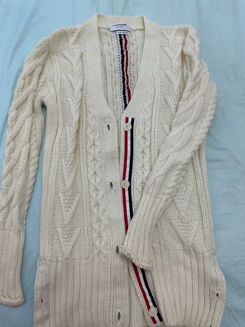 Thom Browne White knit sweater