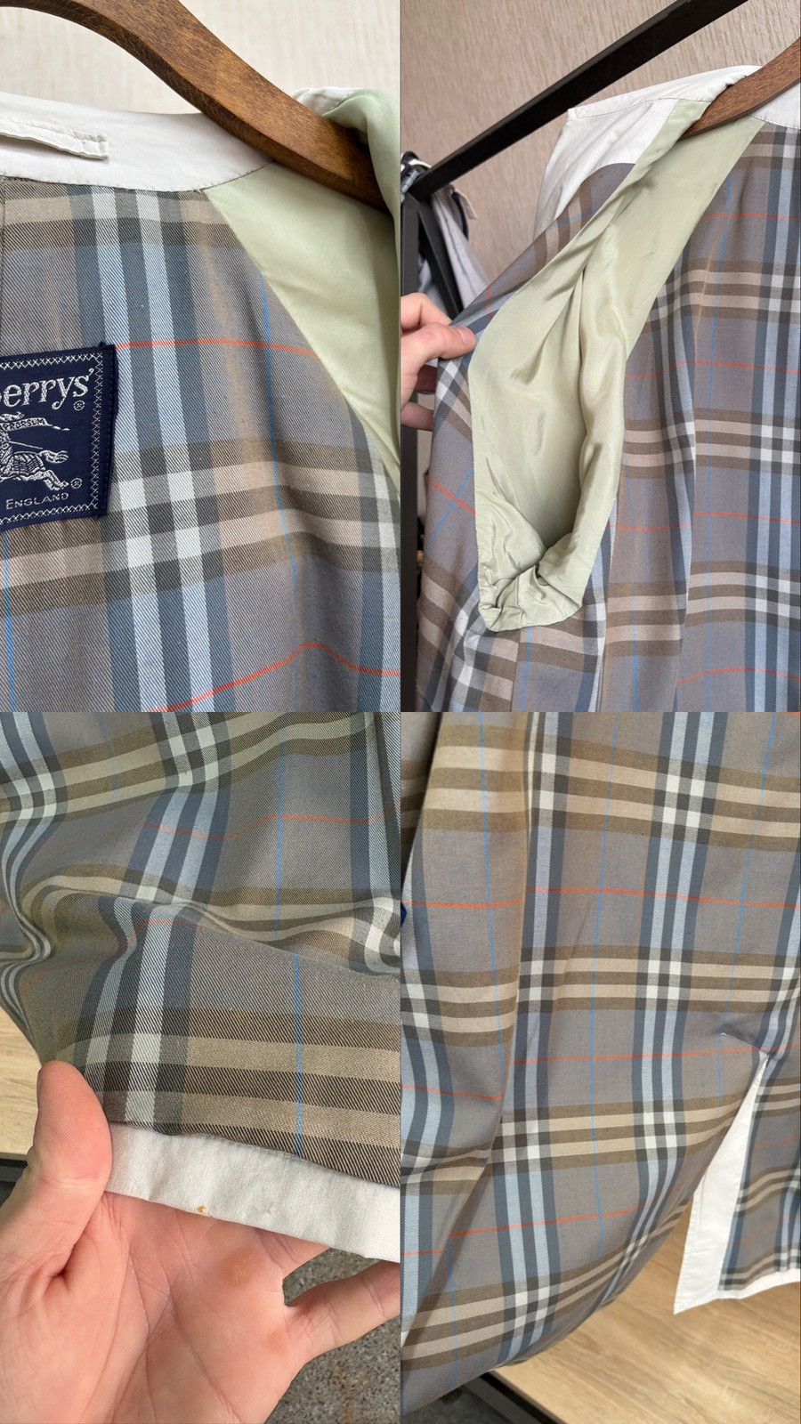 Burberry × Vintage Vintage Burberry Nova Check Trench Coat RainCoat 80s Size US L / EU 52-54 / 3 - 17 Thumbnail