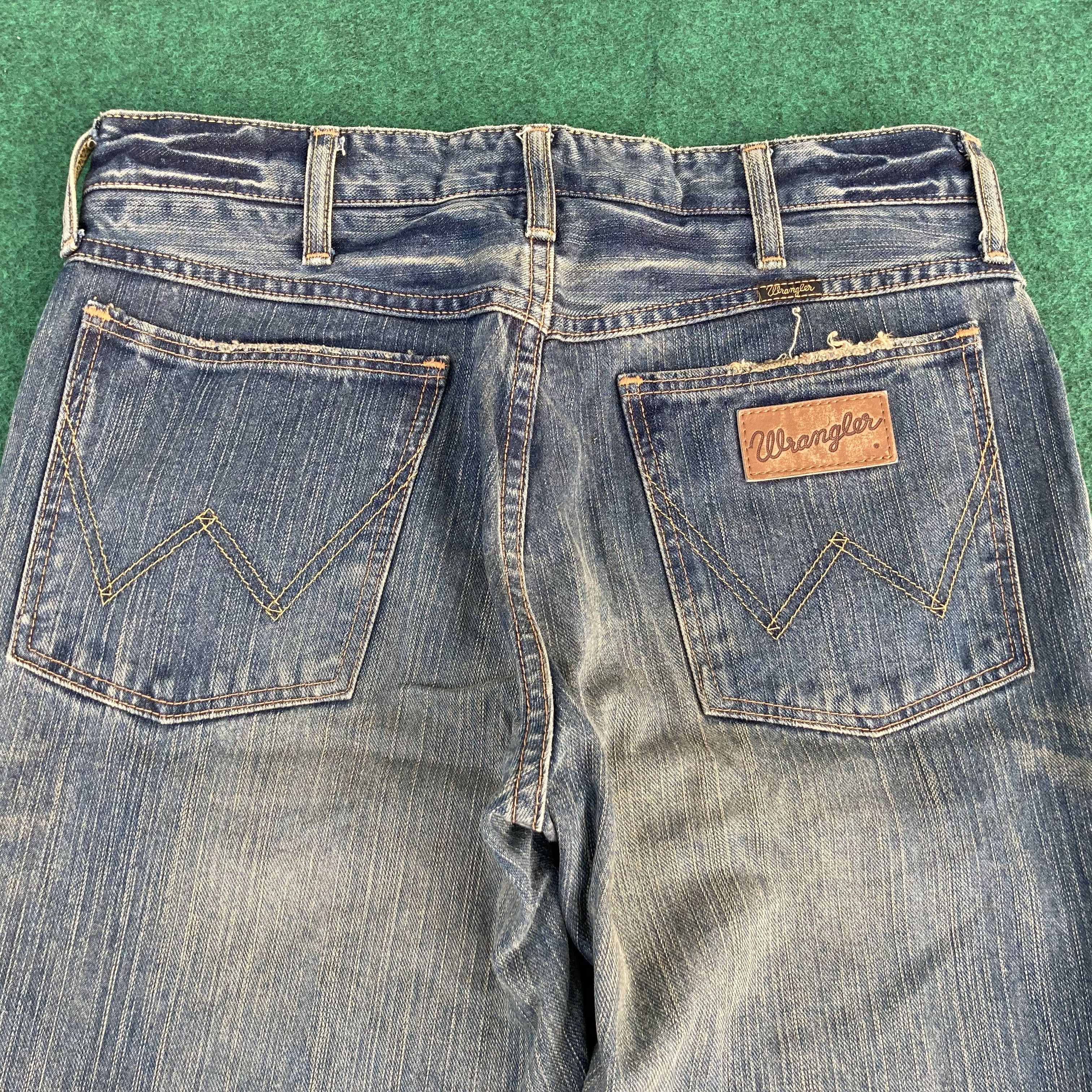 Vintage × Wrangler Vtg Wrangler Blue Denim Flare 90s Bootcut Jeans Size US 31 - 8 Thumbnail