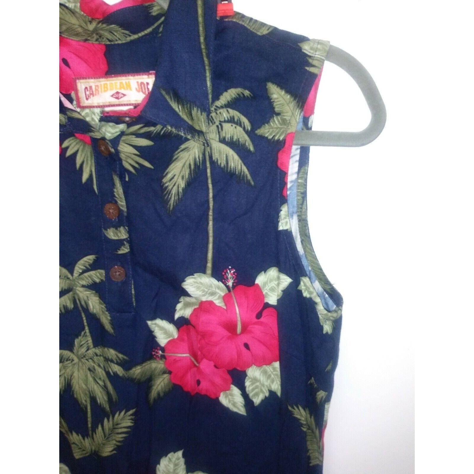 Caribbean Hawaiian Maxi Dress Women's Size S Floral Island Sleeveless Size S / US 4 / IT 40 - 5 Thumbnail